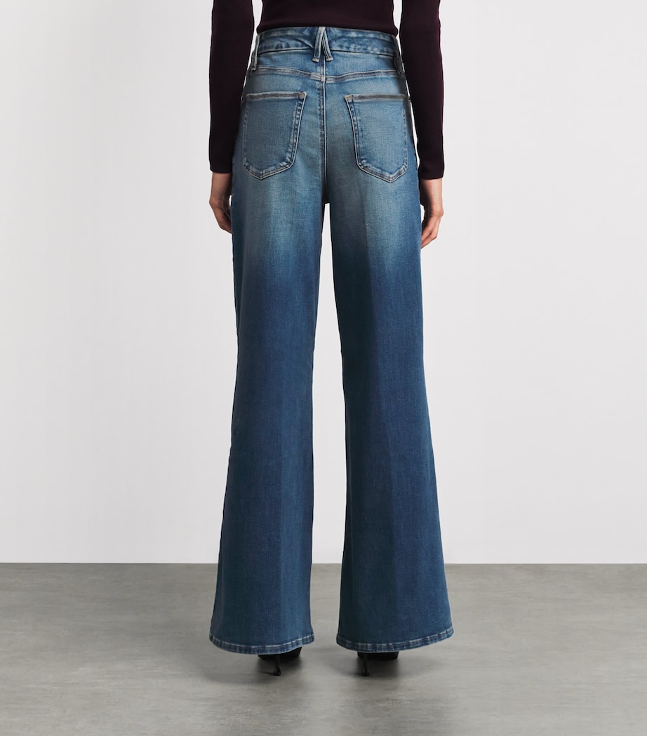 Soft Tech Palazzo Wide-Leg Jeans 986 INDIGO Image 4