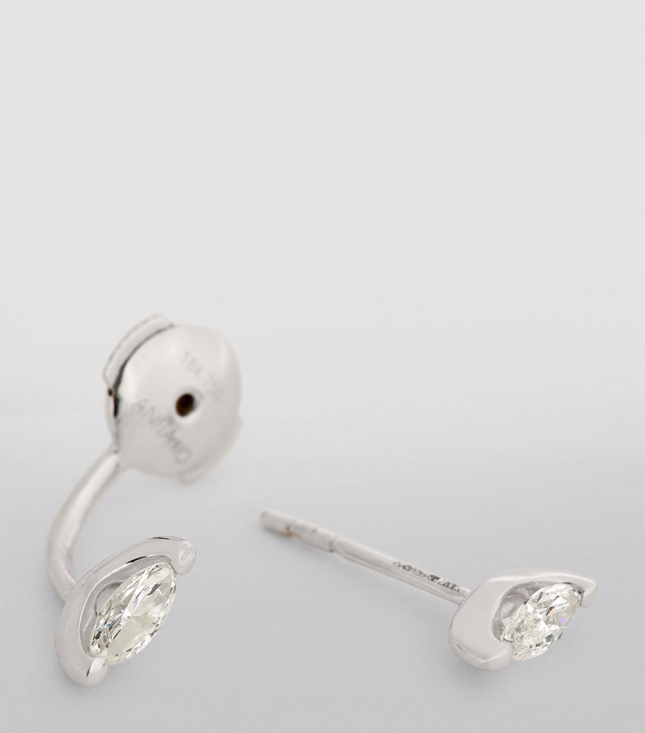White Gold and Diamond Orbit Single Earring WHITE GOLD Image 6