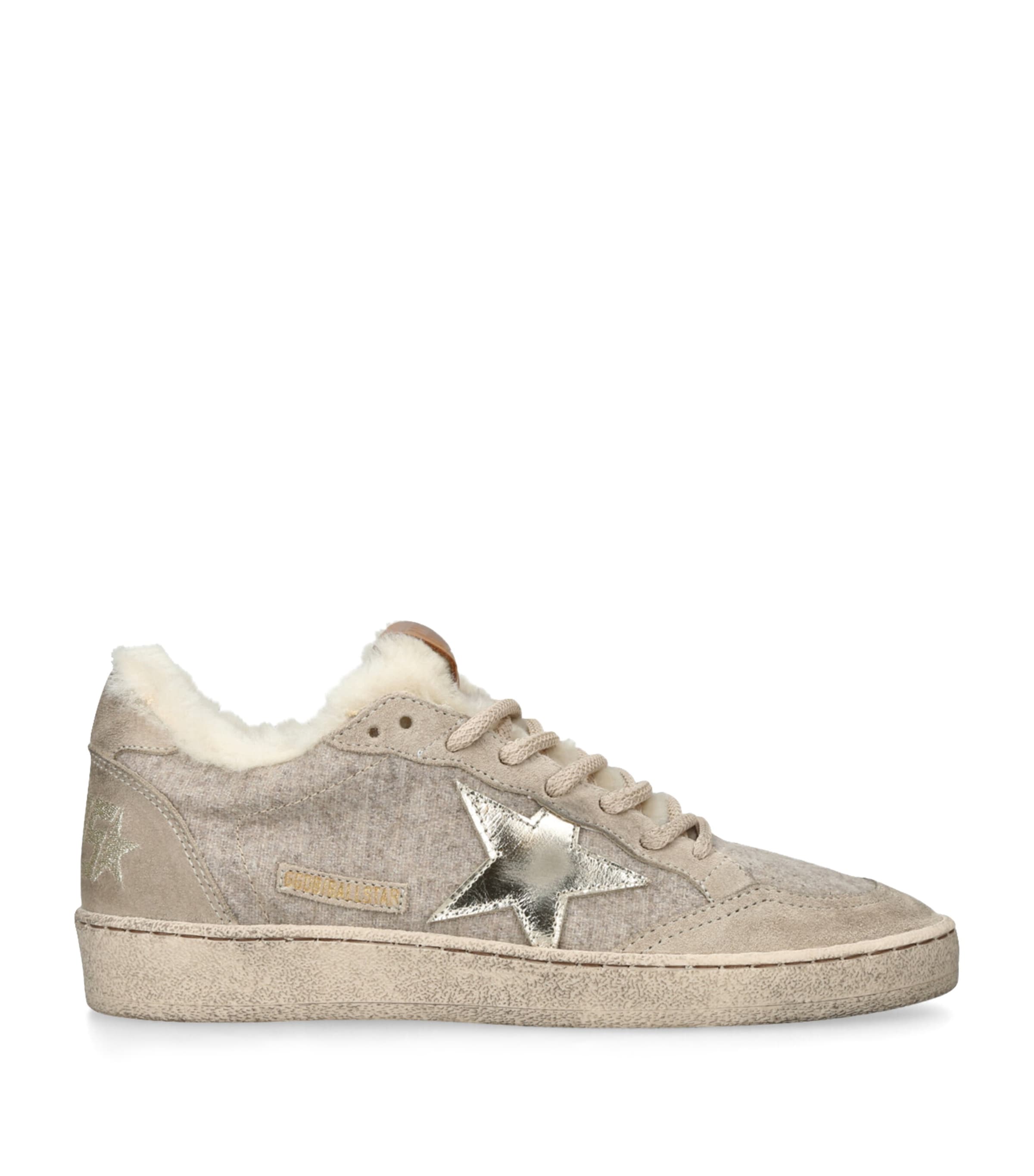 Shearling-Lined Ballstar Sneakers BEIGE Image 1