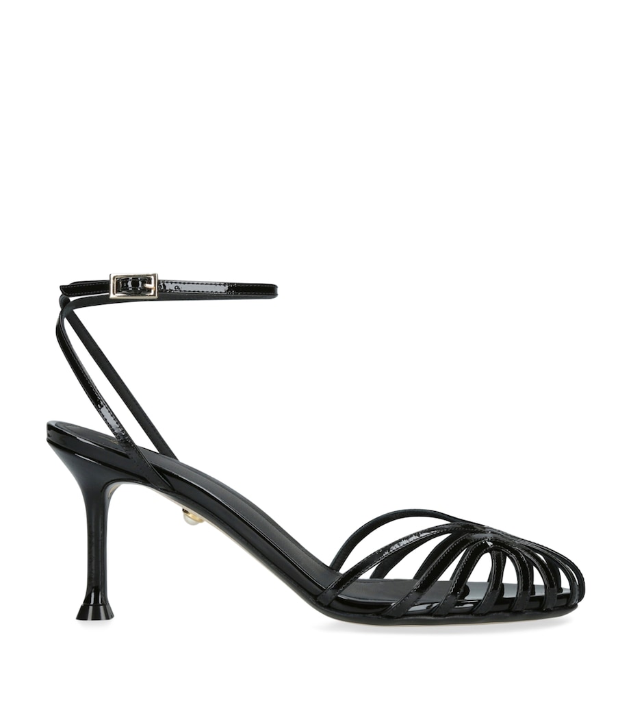 Patent Leather Ally Heeled Sandals 75 BLACK Image 1