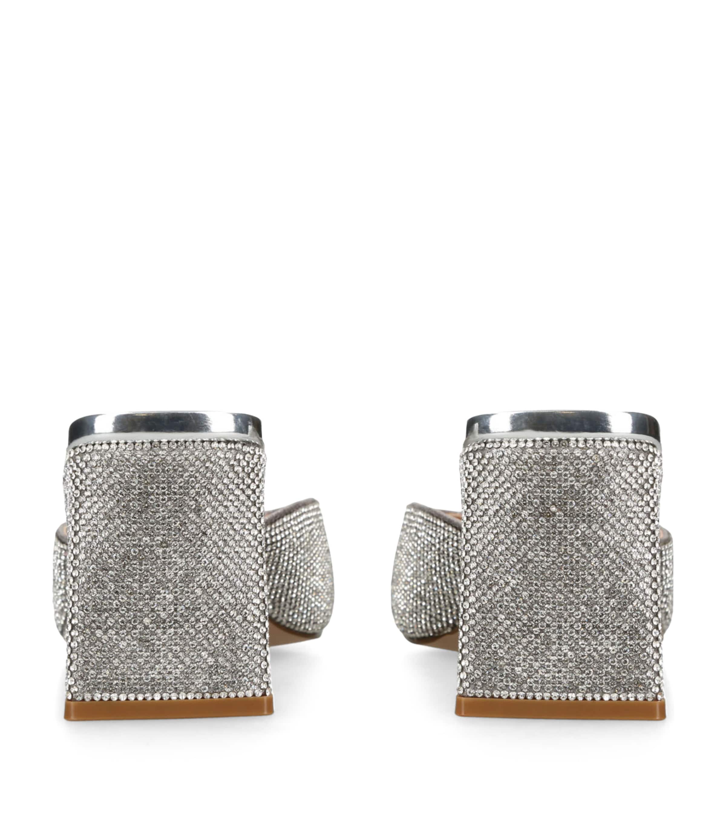 Embellished Glowing-R Mules 80 SILVER Image 2