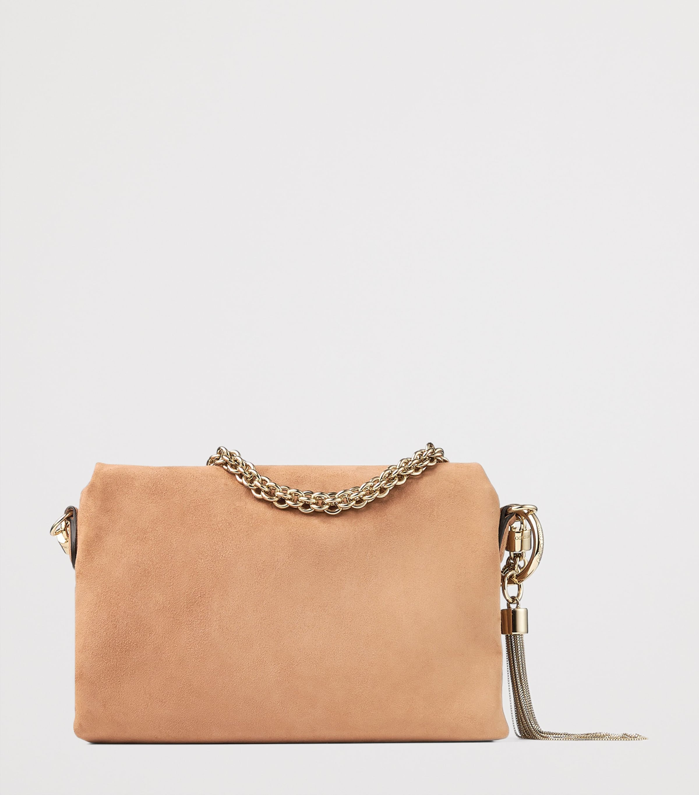 Suede Callie Flap Shoulder Bag TOFFEE/LIGHT GOLD Image 4