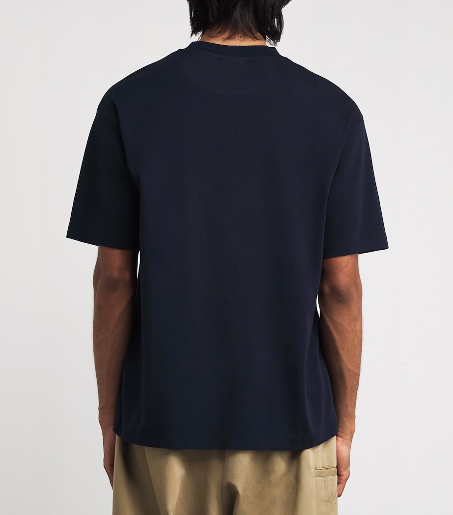 Cotton Grand Hotel Print T-Shirt NY / NAVY Image 4