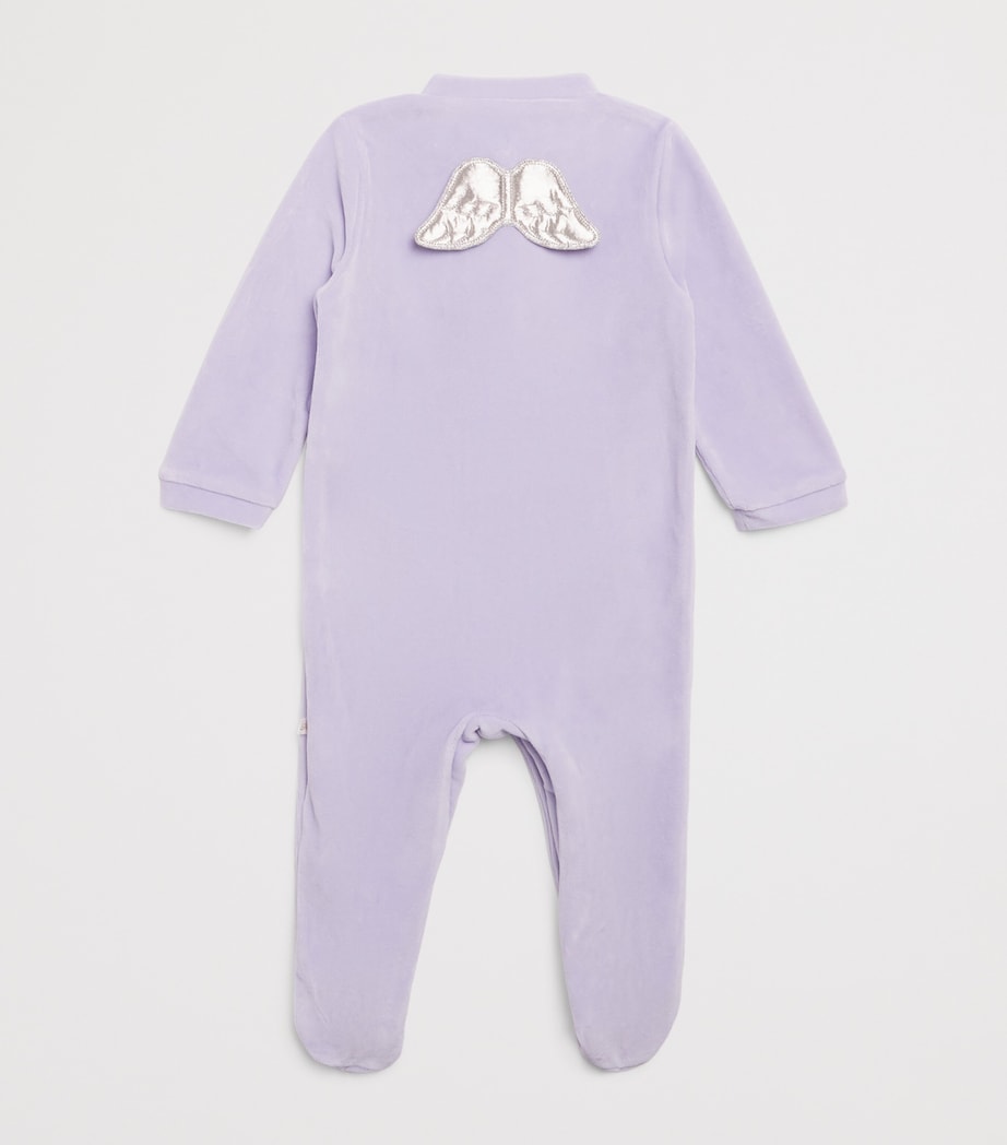 Velour Angel Wing All-In-One (0-18 Months) POLY LILAC Image 2
