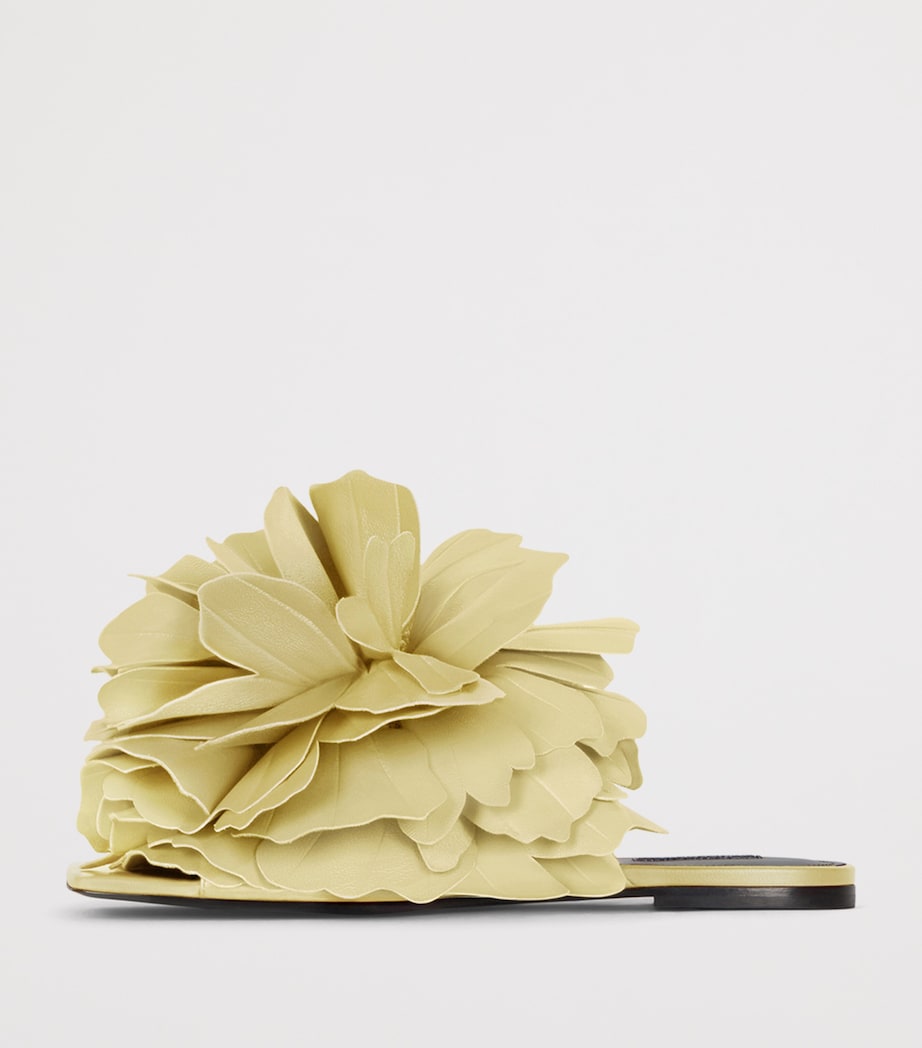 Givenchy Leather Boudoir Rose Sandals Pale Yellow Image 3