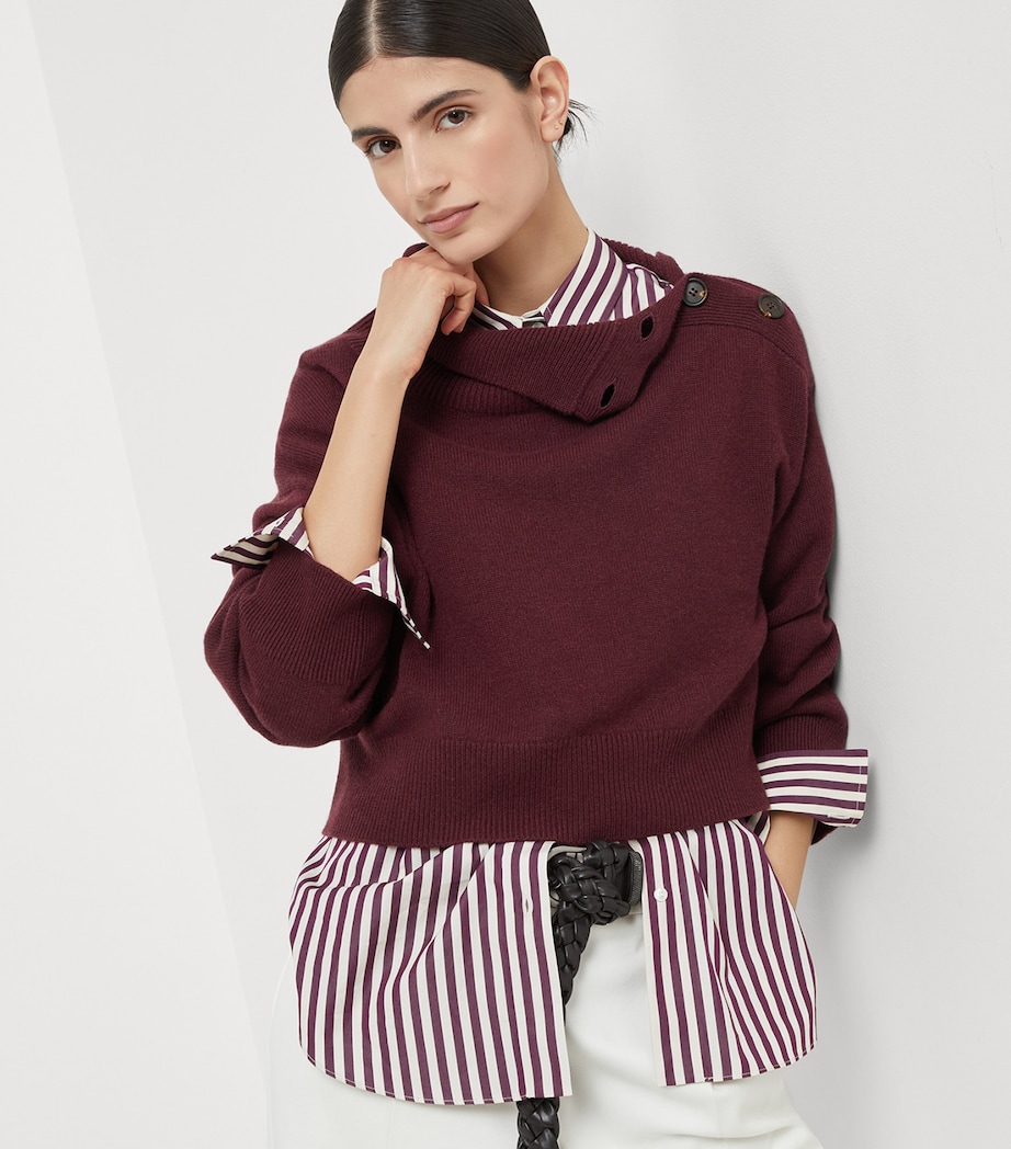 Cashmere Cropped High-Neck Sweater C9663 Image 5