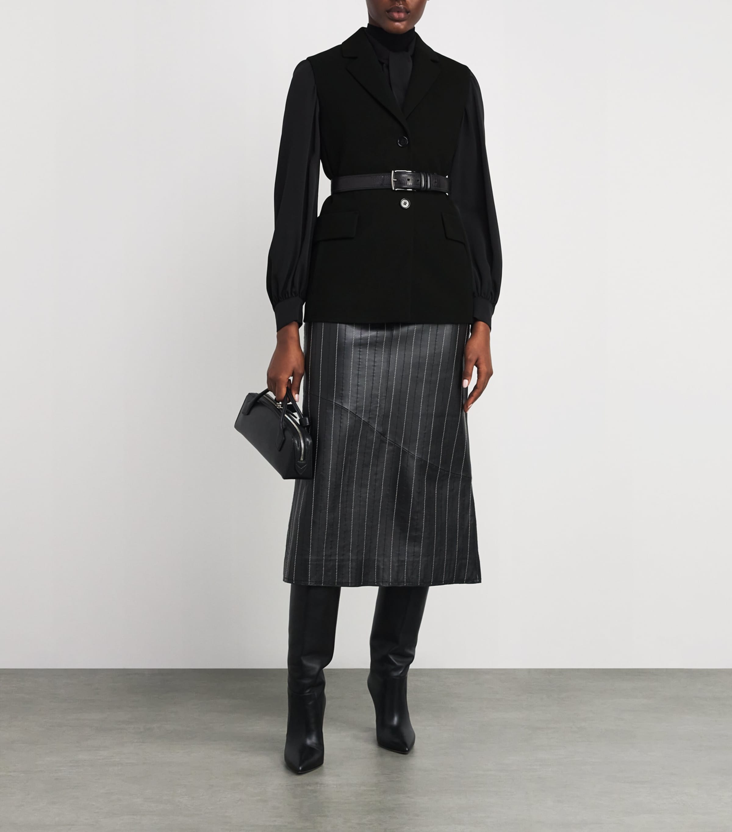 Virgin Wool Waistcoat BLACK Image 2