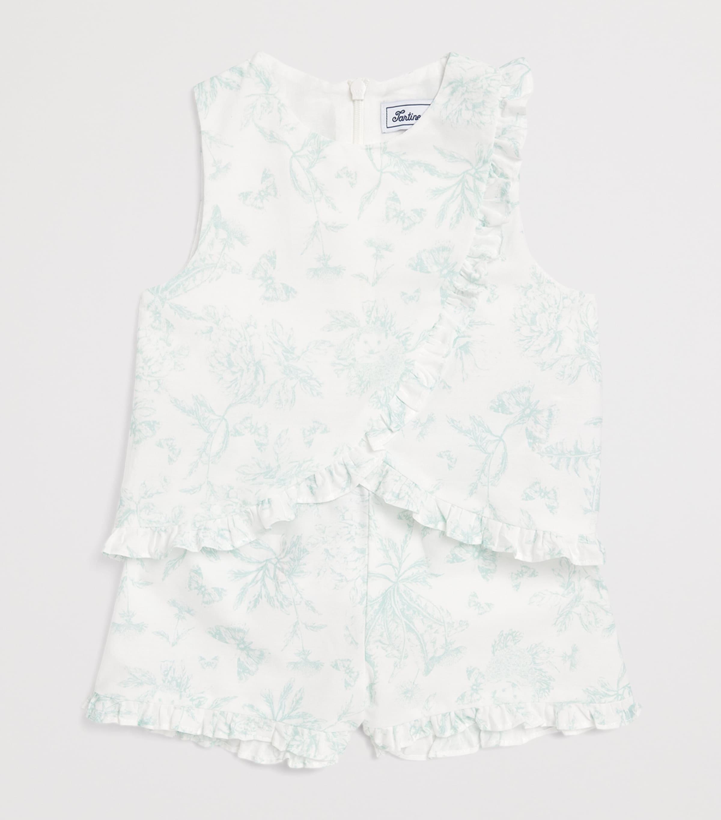 Toile Print Top and Shorts Set (3 Months – 4 Years) VERT D'EAU Image 3