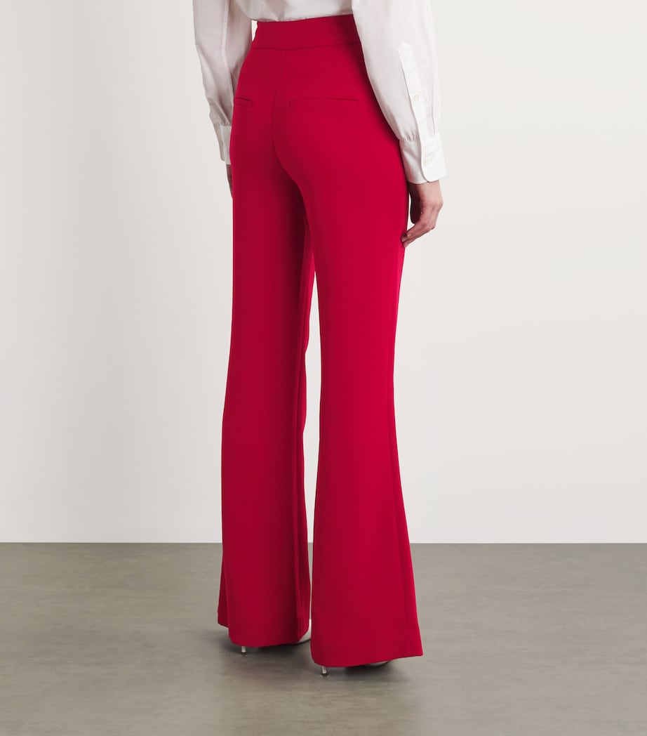 Flared Lebone Tailored Trousers R0023 CRIMSON Image 4