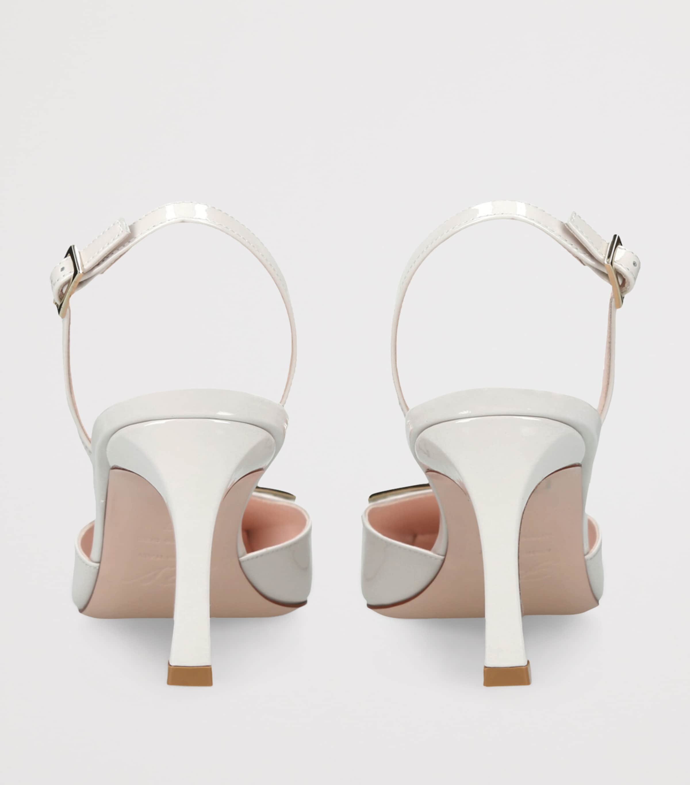 Patent Leather Trompette Slingback Pumps 70 WINTER WHT Image 2