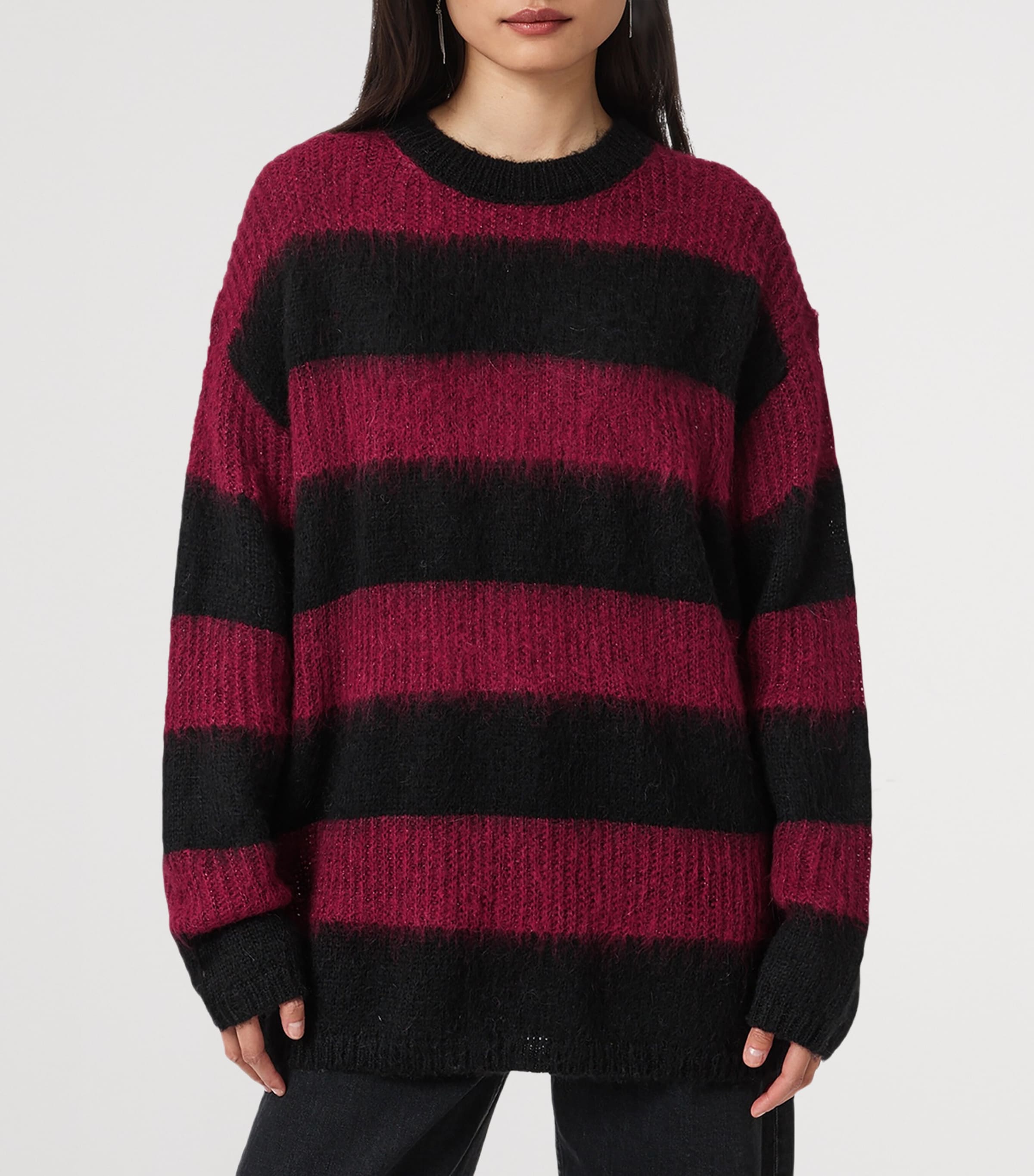 Onyx Stripe Sweater BLACK/RED Image 5