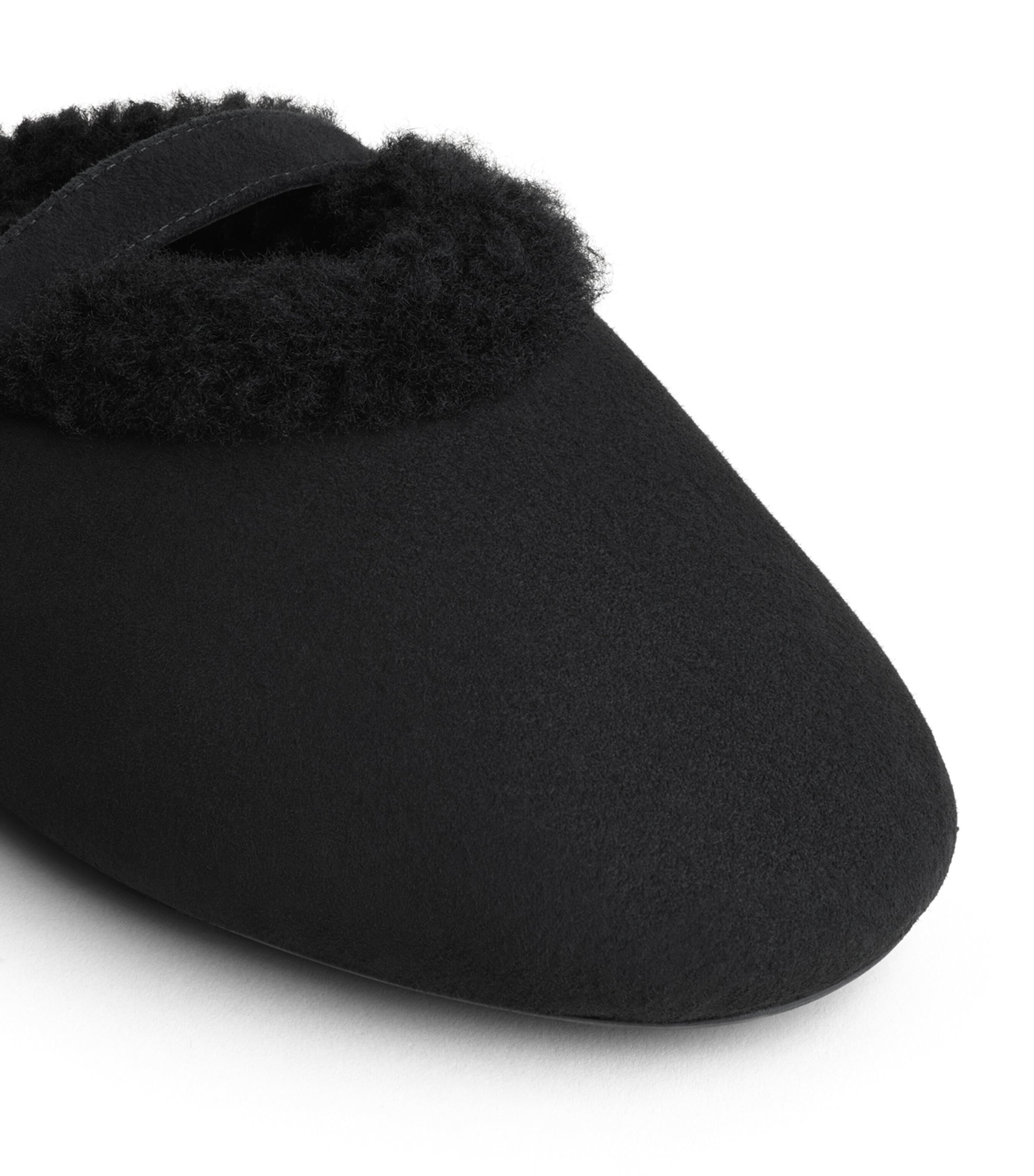 Alaïa Shearling Mules Black Image 4