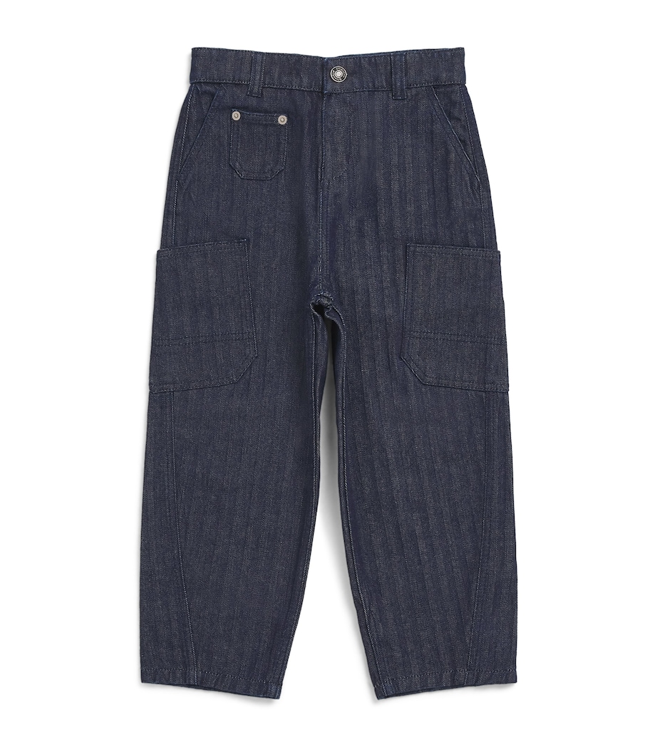 Givenchy Kids Stripe Cargo Jeans (4-12+ Years) Denim Image 1