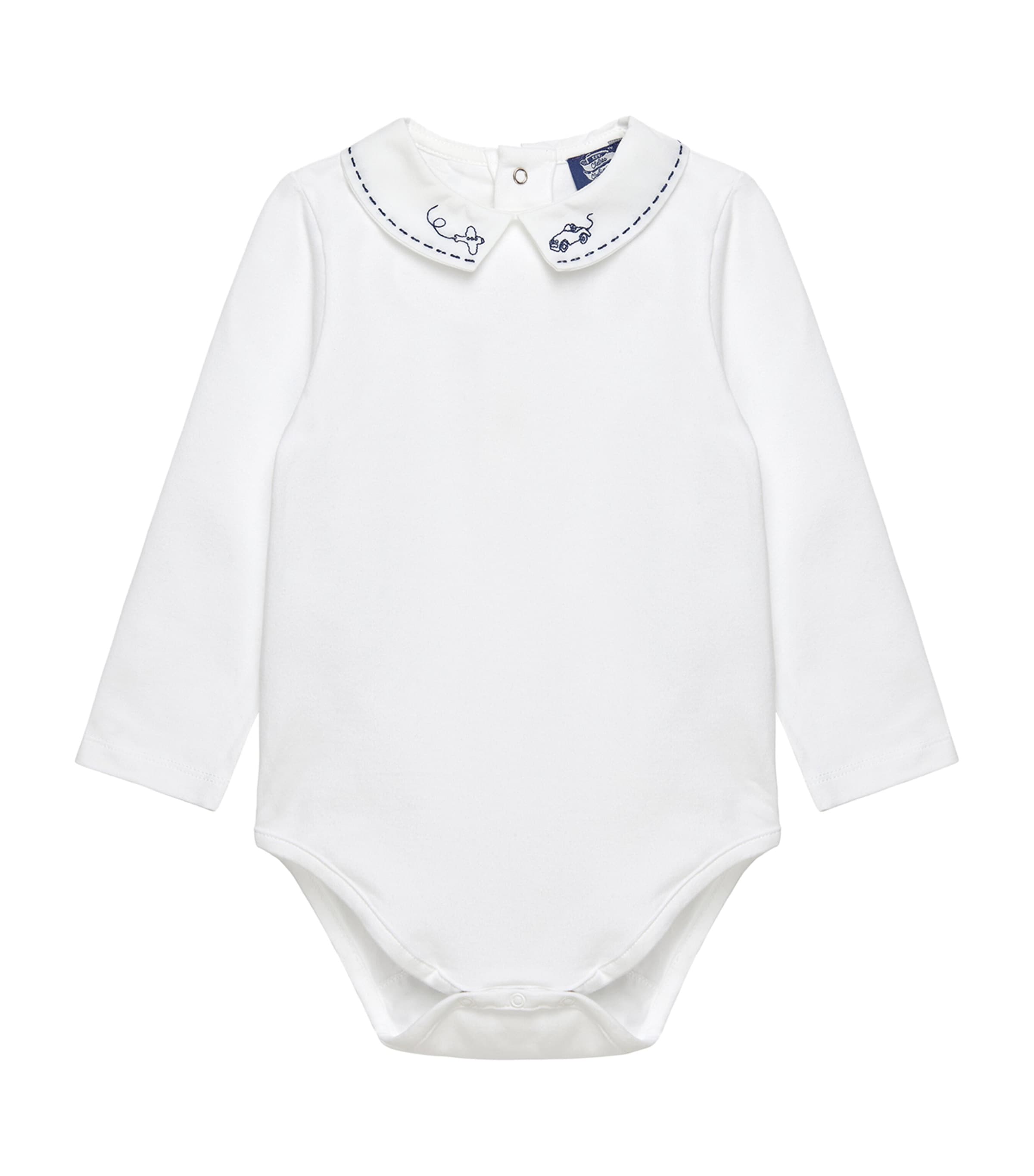 Stretch Cotton Bodysuit (3-24 Months) WHITE Image 1