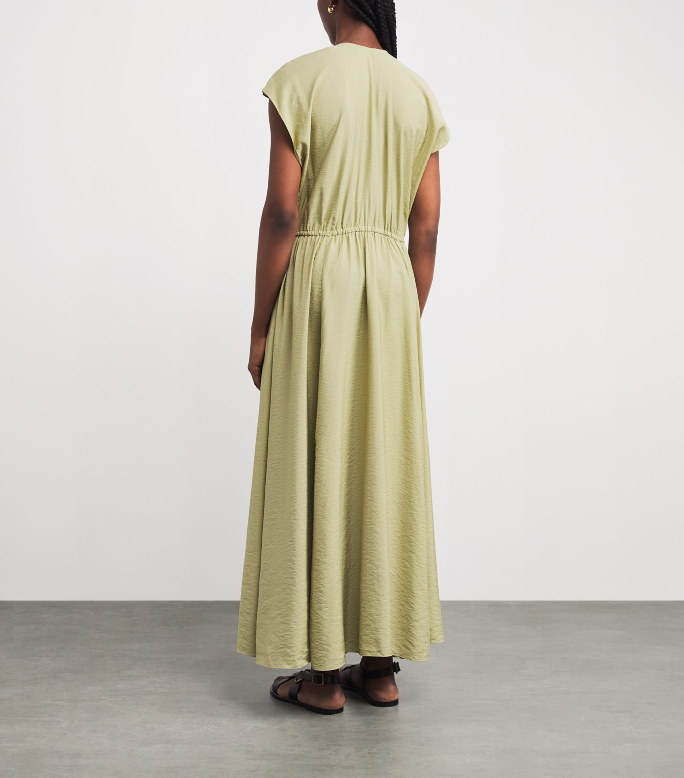 Woven Maxi Dress LIGHT OLIVE Image 3