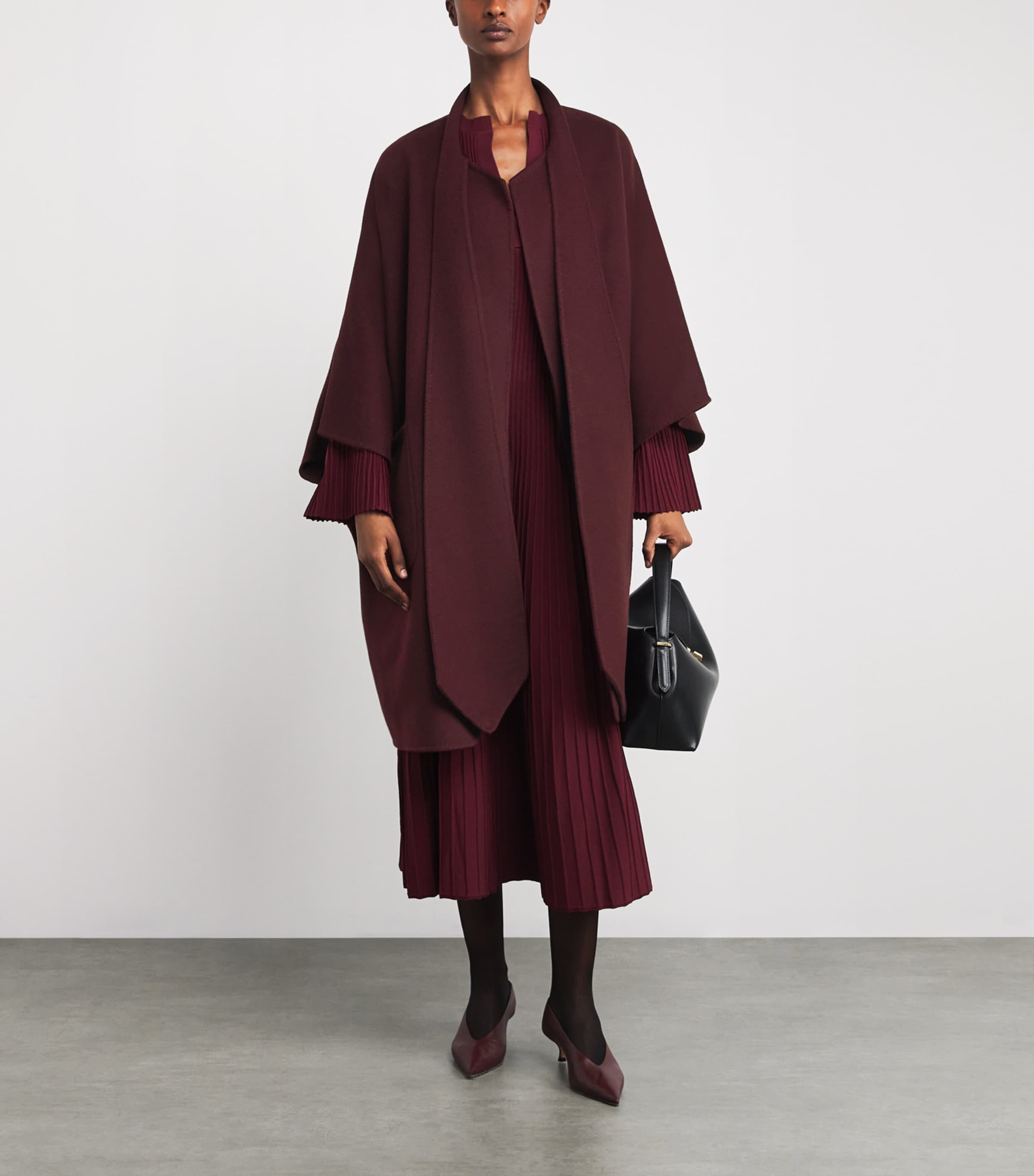 Cashmere Belleville Trench Coat BORDEAUX Image 2