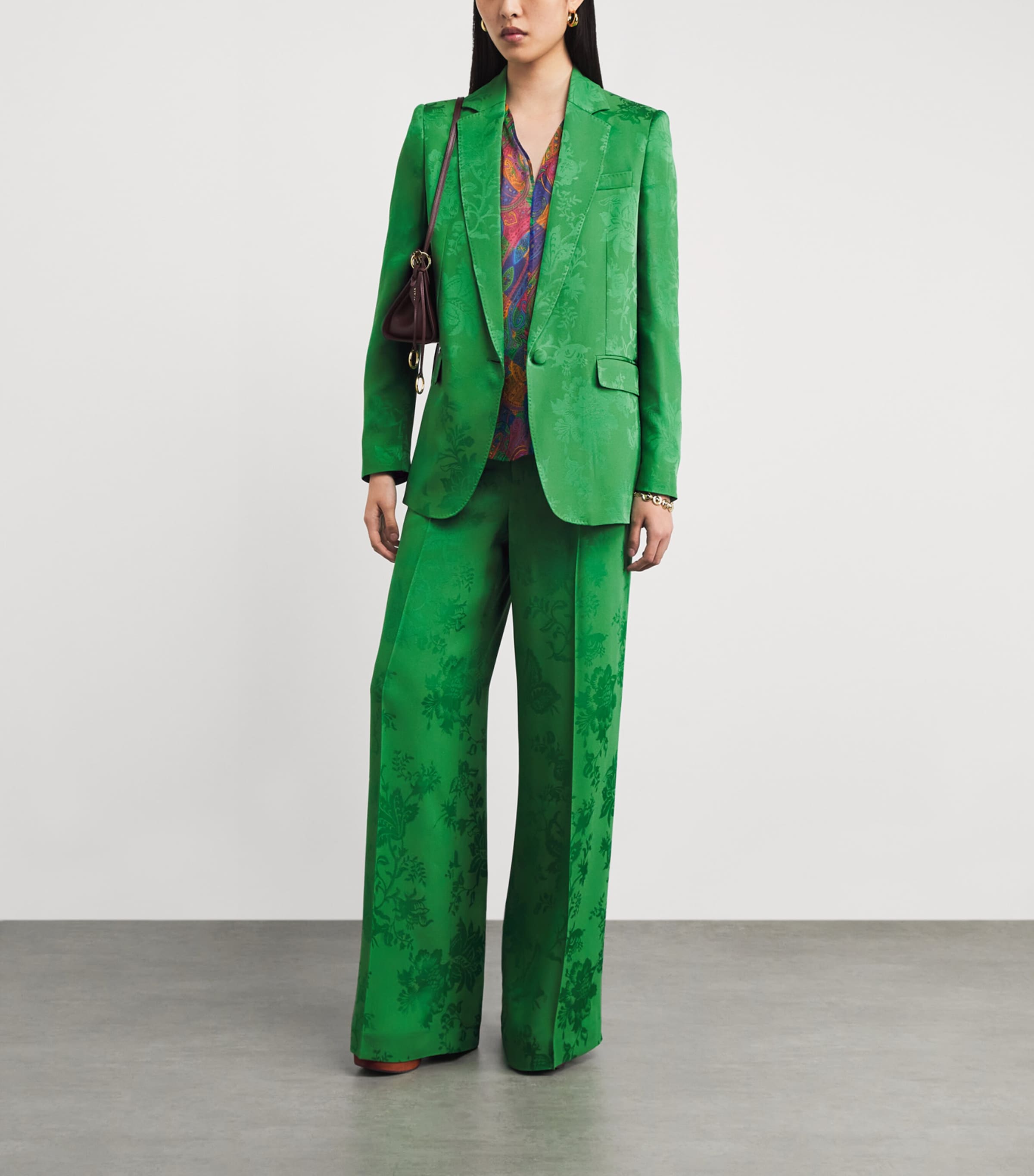 Floral Single-Breasted Blazer V0396 Image 2