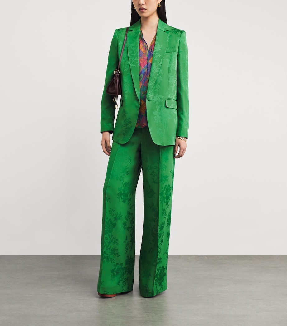 Floral Single-Breasted Blazer V0396 Image 2