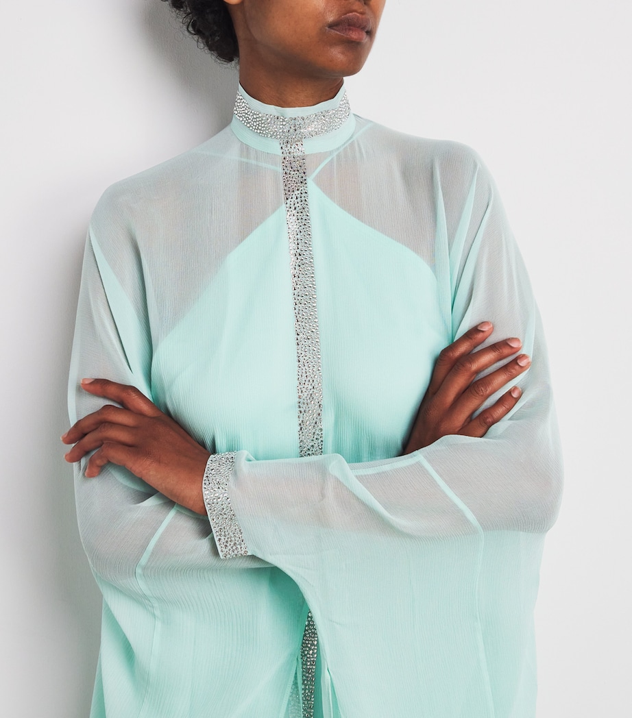 Silk Parthenon Kaftan Gown ACQUA Image 4