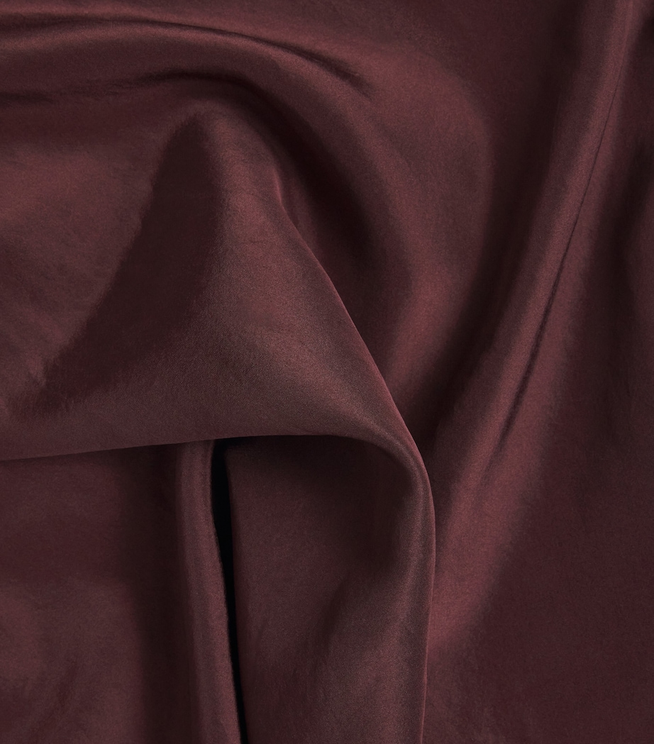 Barena Mens Silk Genga Shirt Wine Image 6
