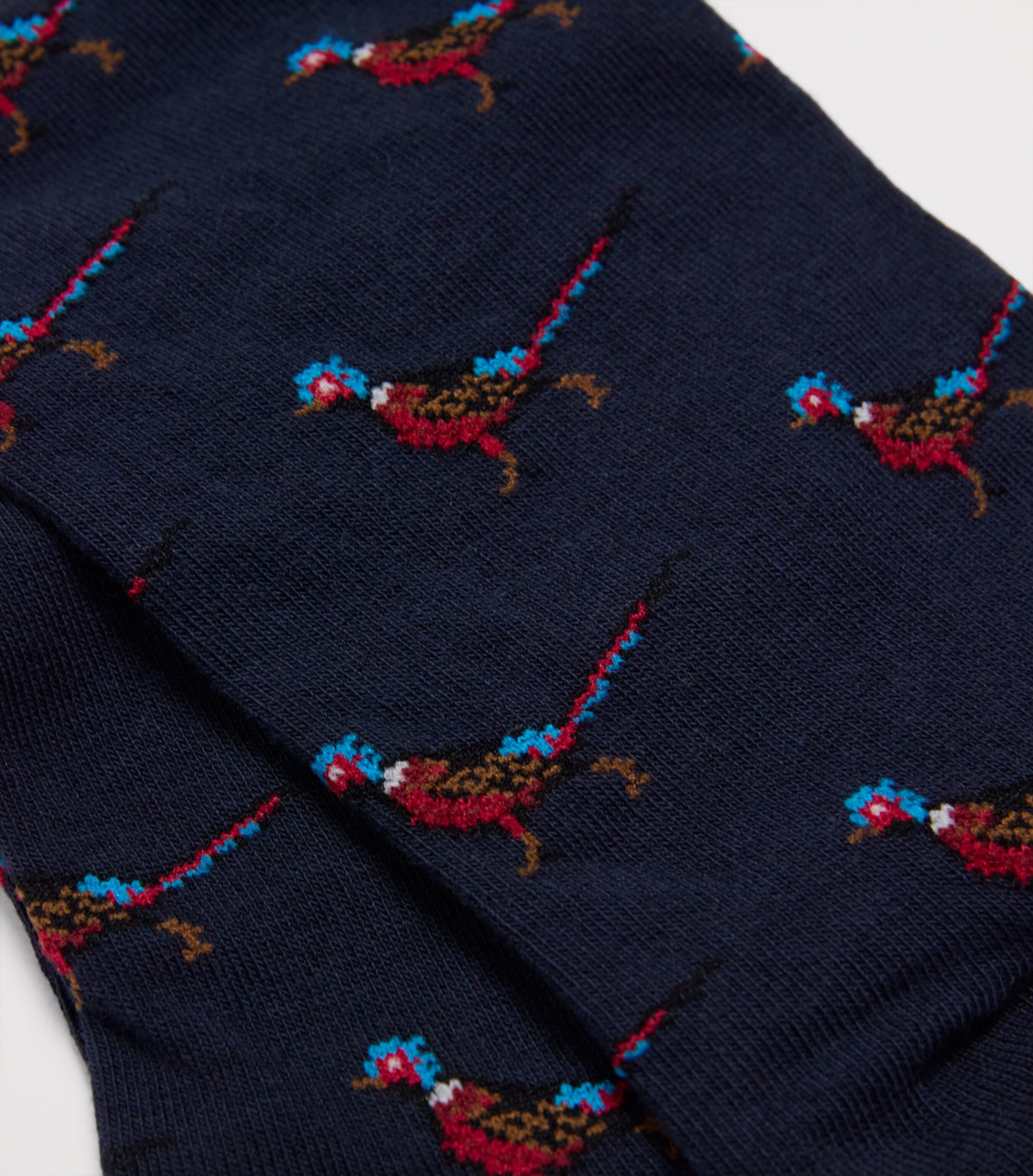 Cotton-Blend Mavin Socks NAVY/PHEASANT Image 2