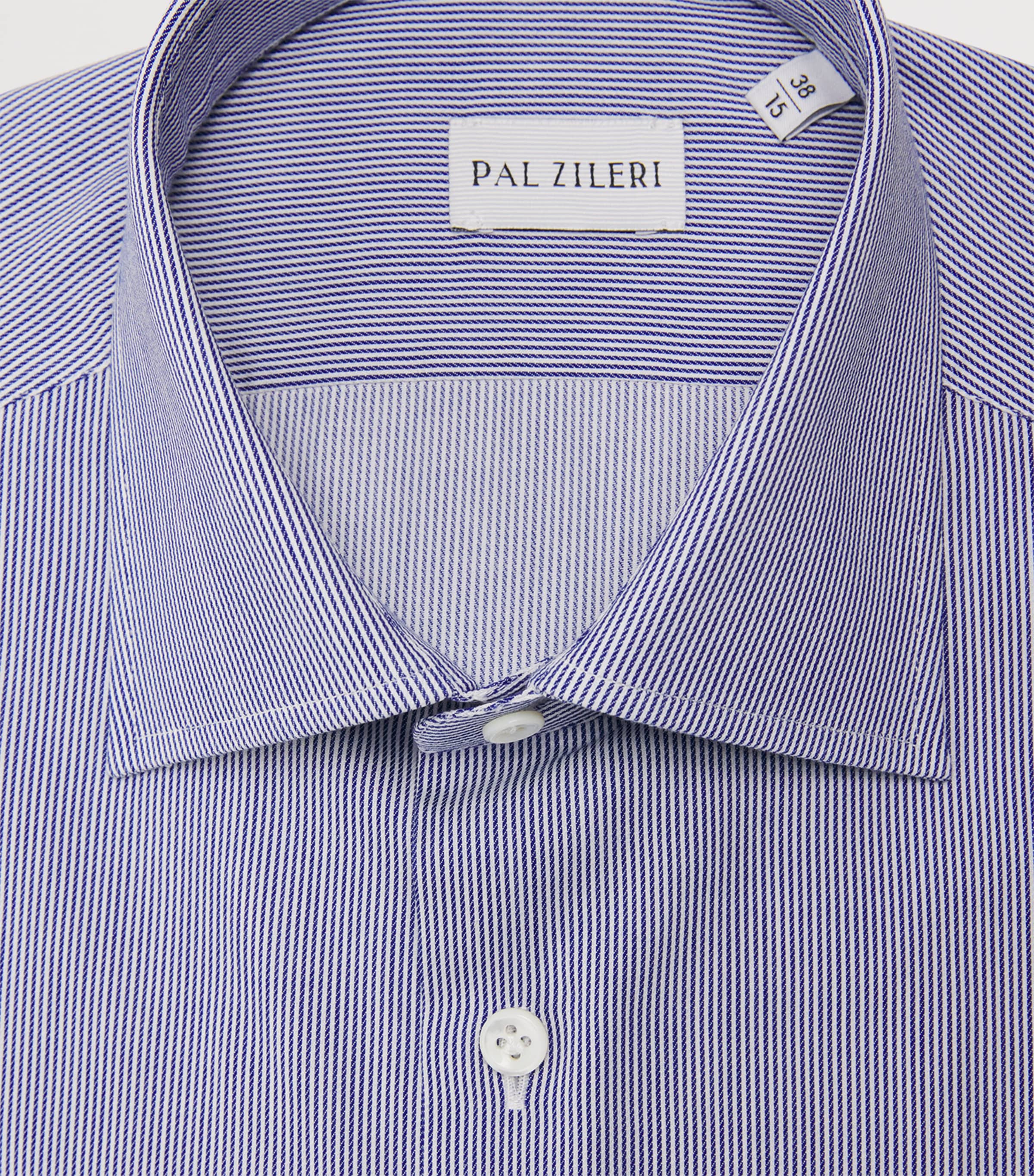 Cotton Stripe Shirt 12 BLUE Image 5