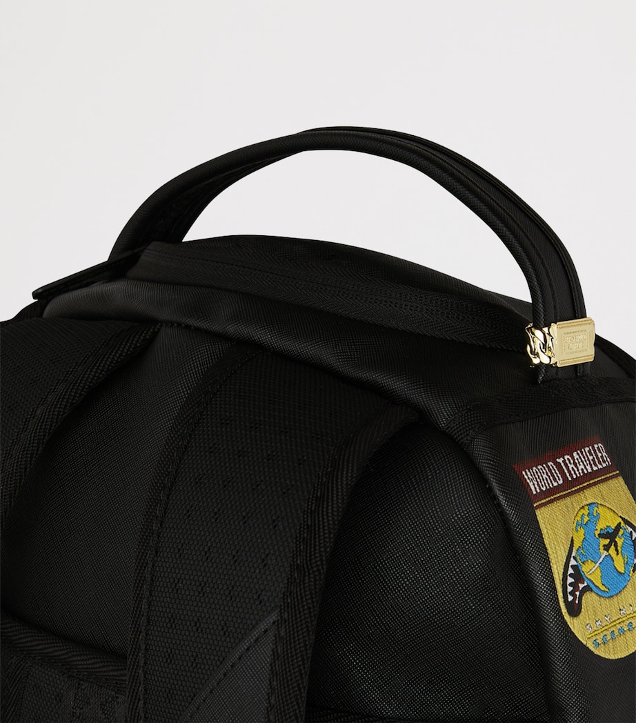 Embossed Patch Backpack BLACK Image 7