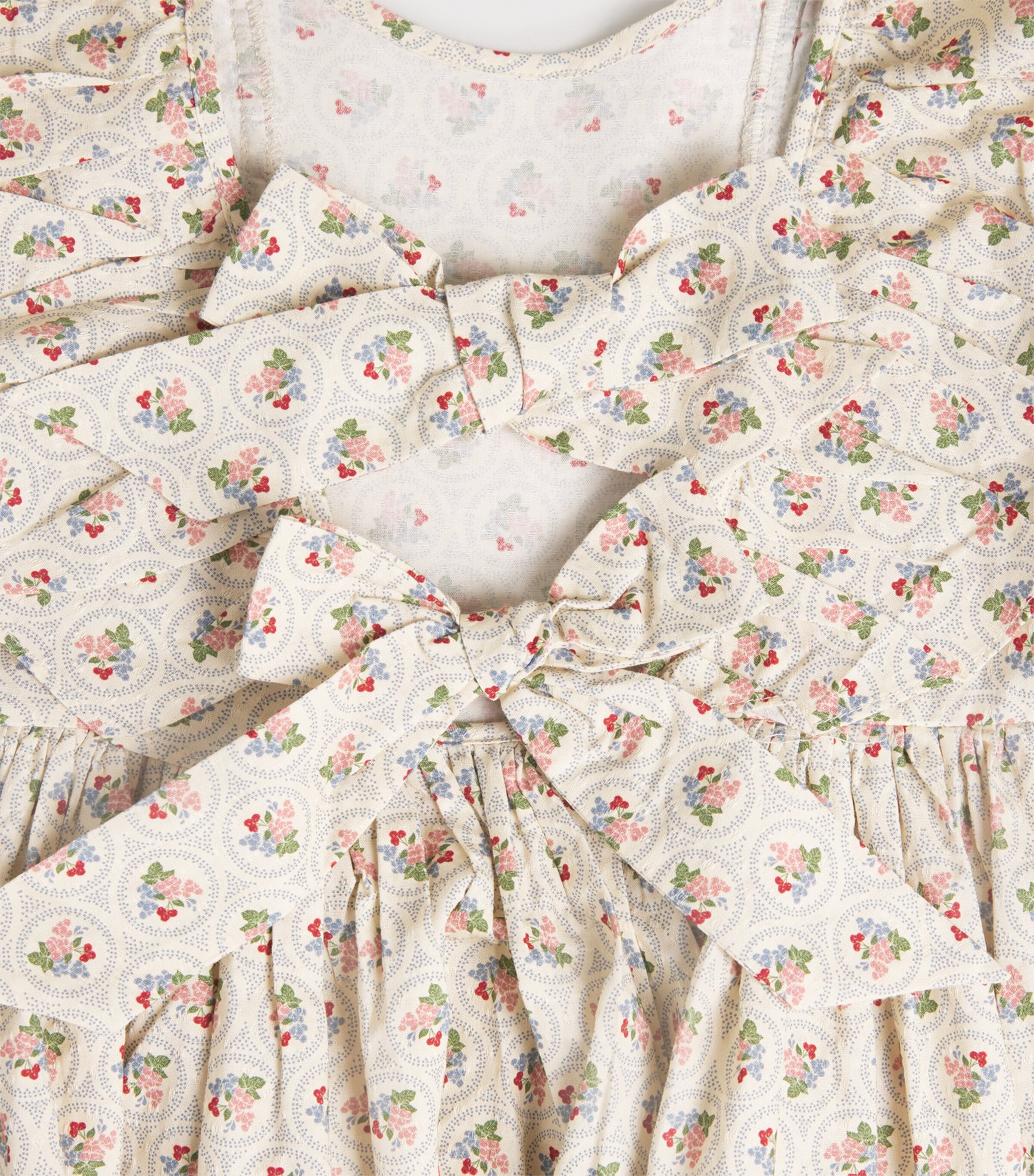 Organic Cotton Bow Cianna Dress (5-10 Years) P00105 VERONA BLUES Image 3