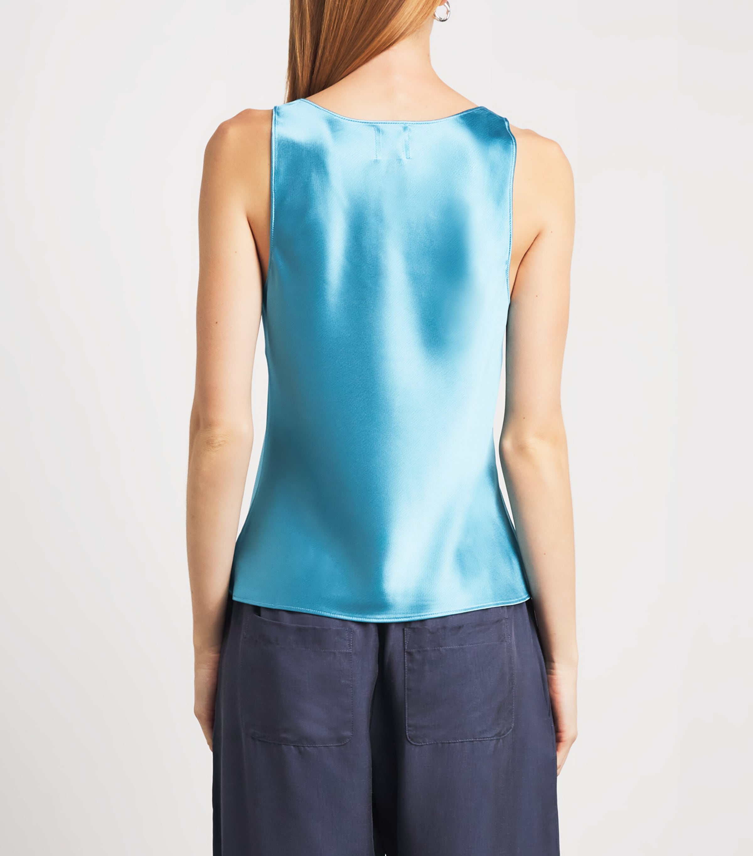 LESET Womens Satin Barb Tank Top Skye Image 5