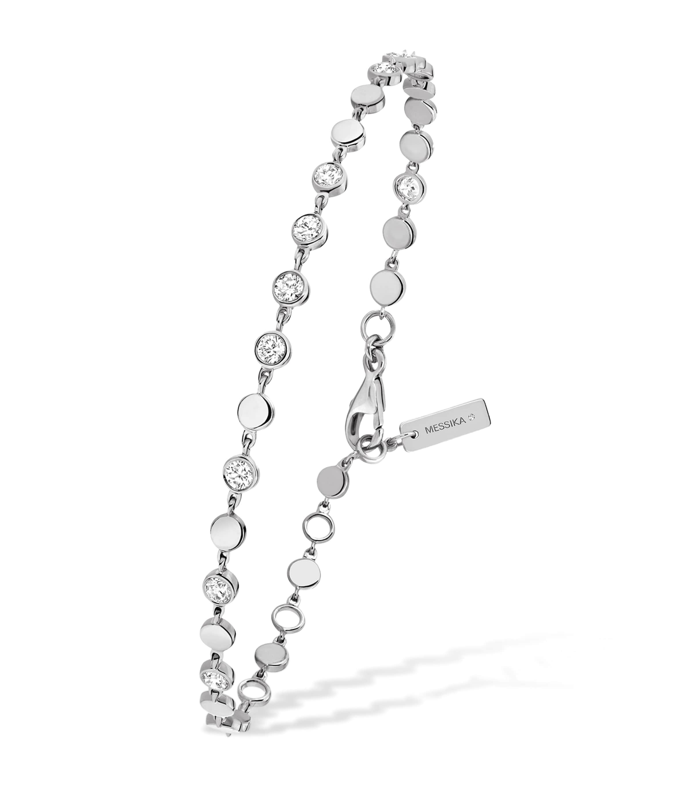 White Gold and Diamond D-Vibes Bracelet WHITE GOLD Image 1