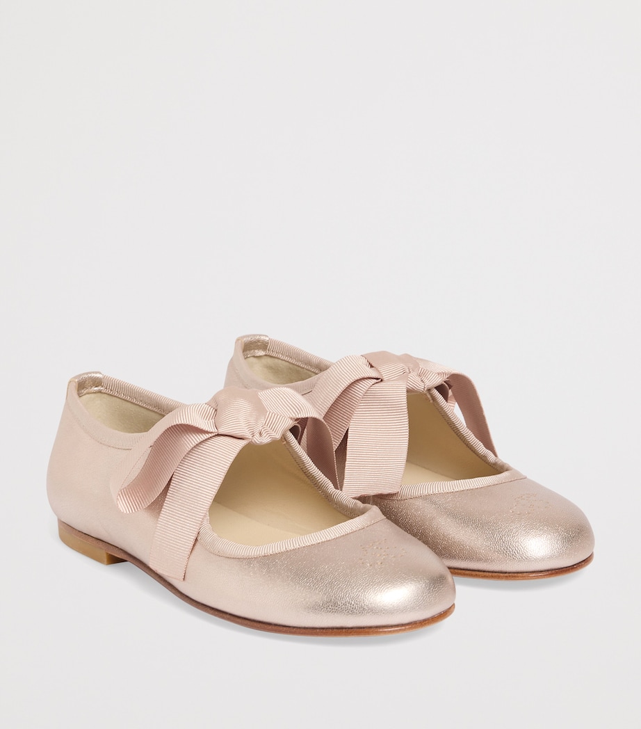 Leather Jany Ballet Flats OR ROSE Image 2