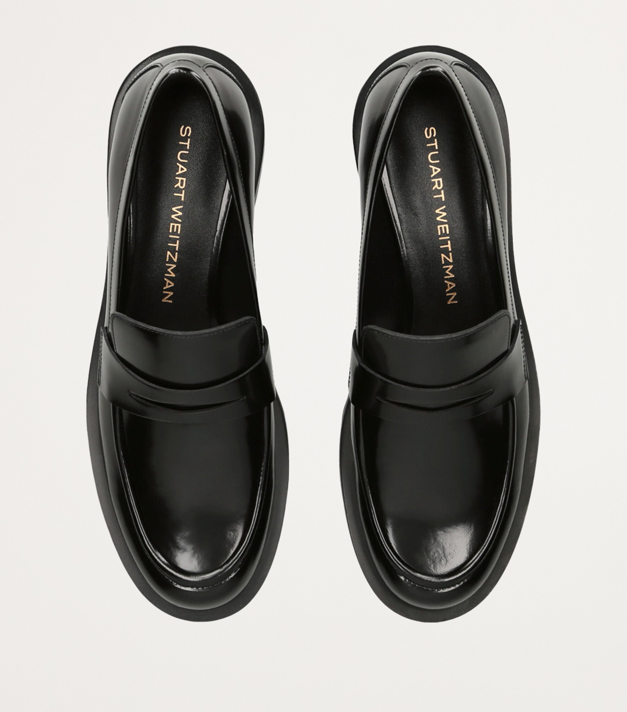 Stuart weitzman black loafers on sale