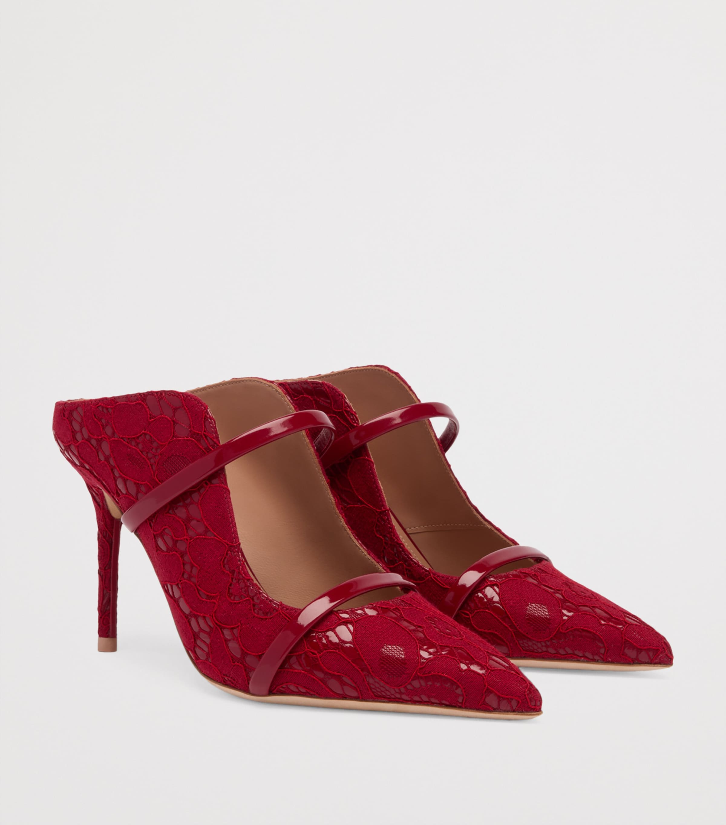 Lace Maureen Mules 85 RED Image 2