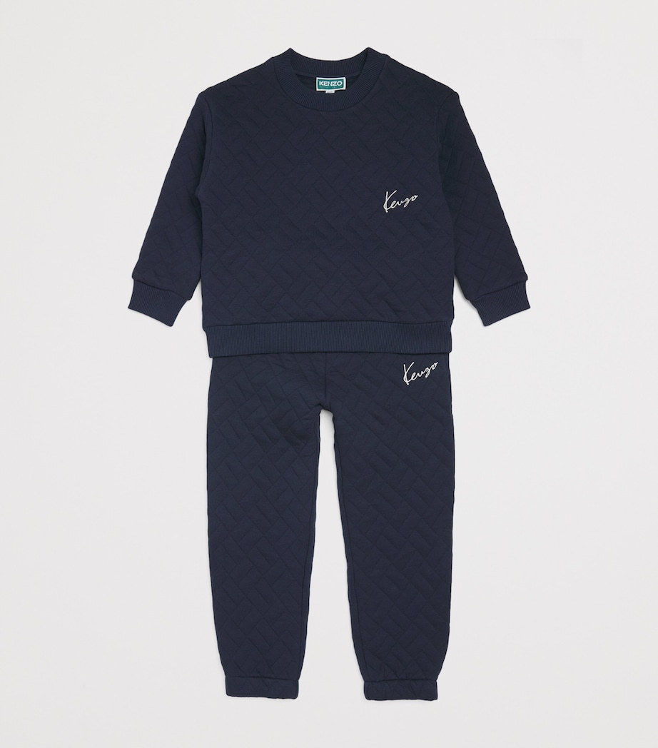 Cotton-Blend Quilted Tracksuit Set (2-14 Years) NAVY Image 3