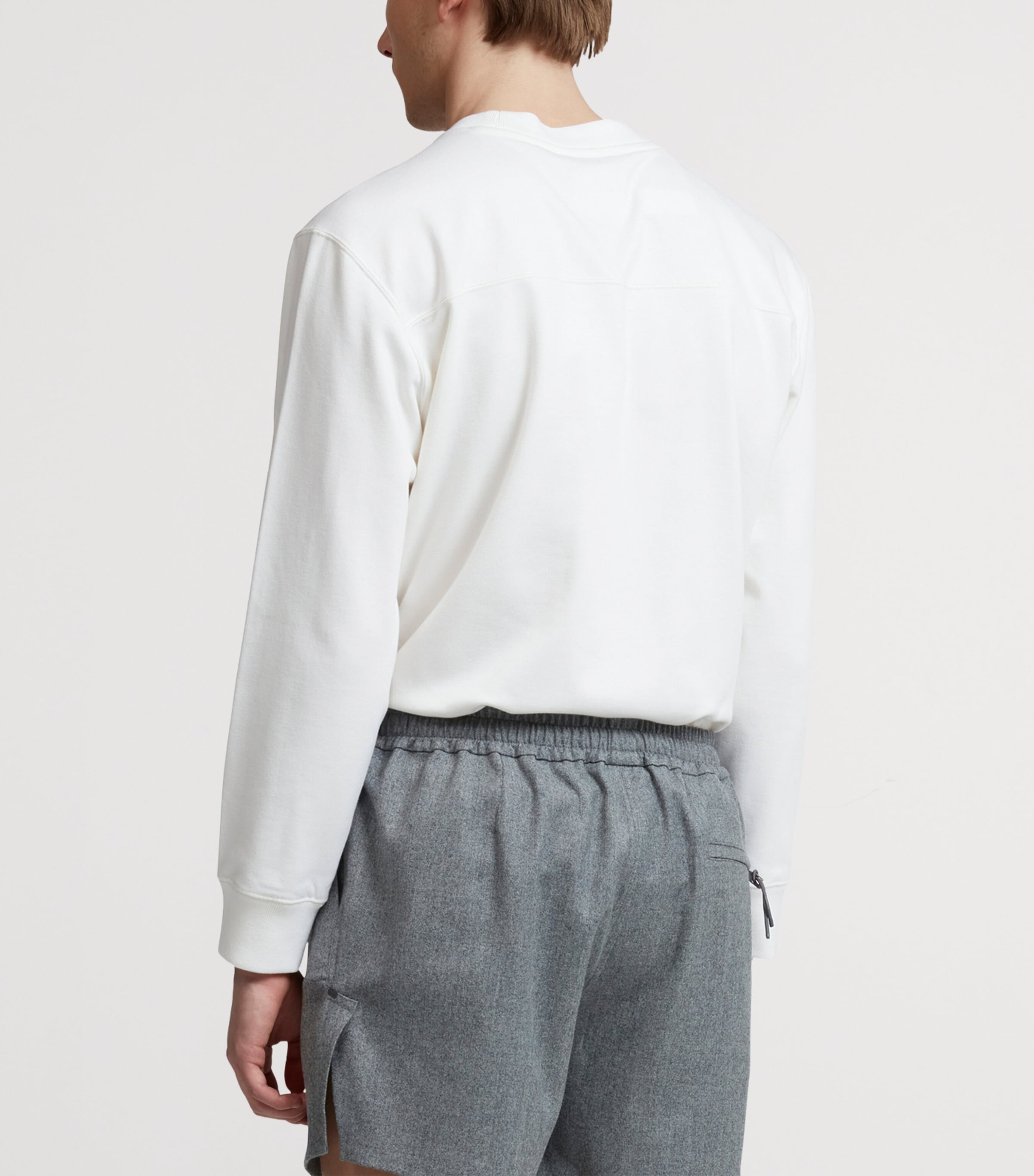 Cashmere-Cotton Logo Sweatshirt 127NATURAL WHITE Image 4