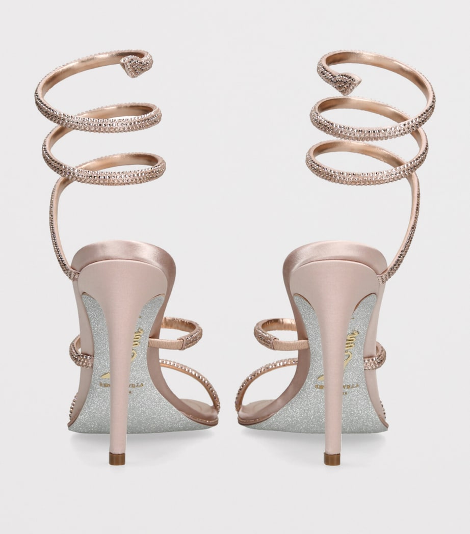 René Caovilla Satin Crystal-Embellished Cleo Sandals 105 Pink Image 2