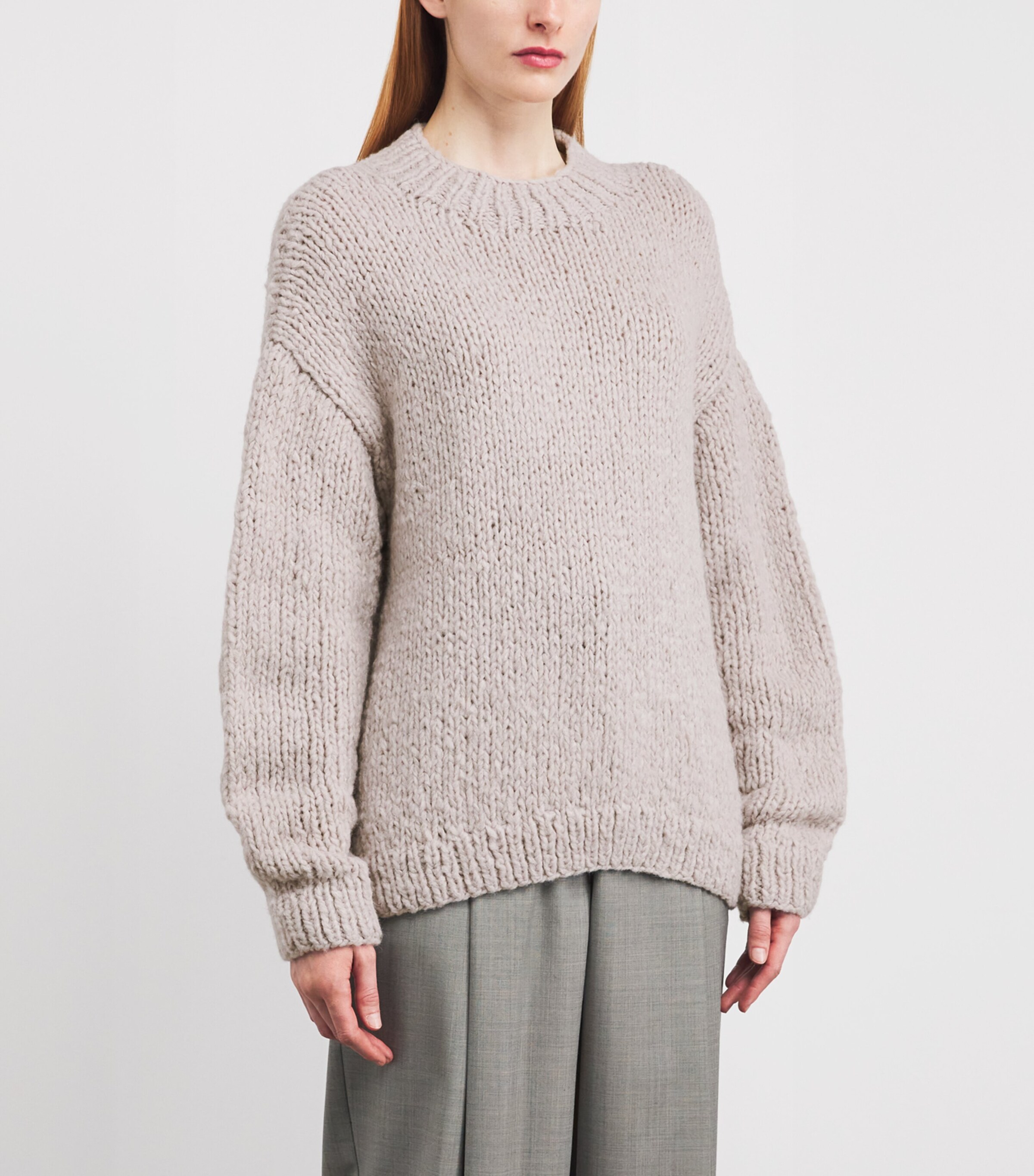 Alpaca-Merino Hand-Knitted Sweater LAVENDER Image 3