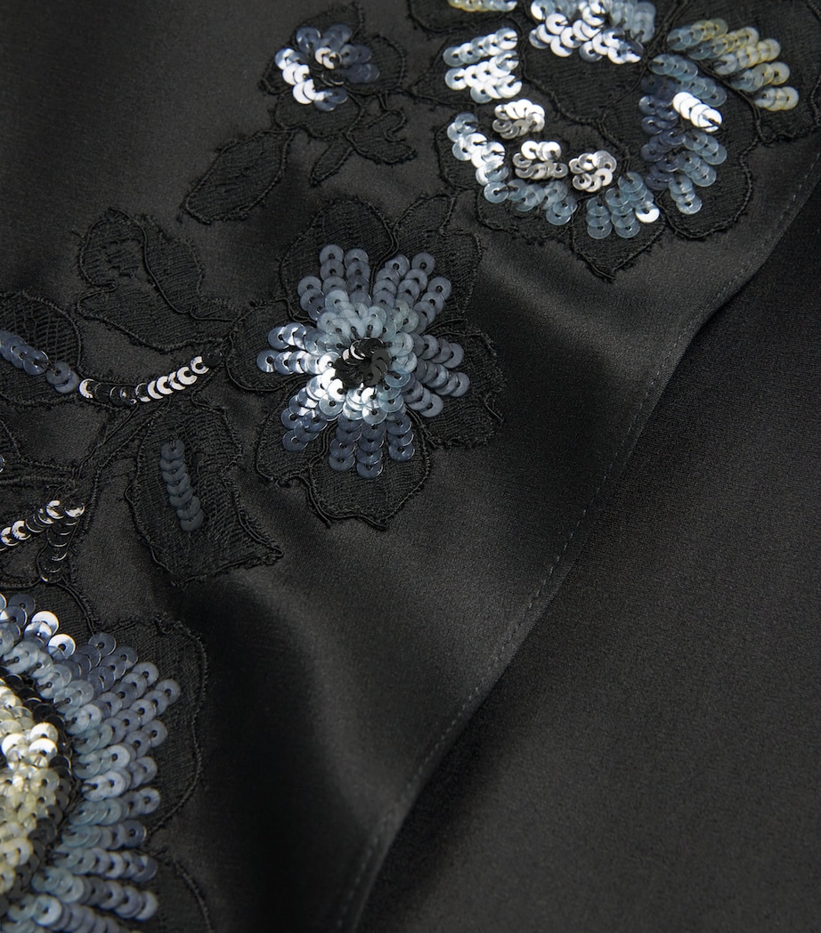 Silk Embellished Sofia Slip Dress BLACK/SPARKLING BLCK Image 5