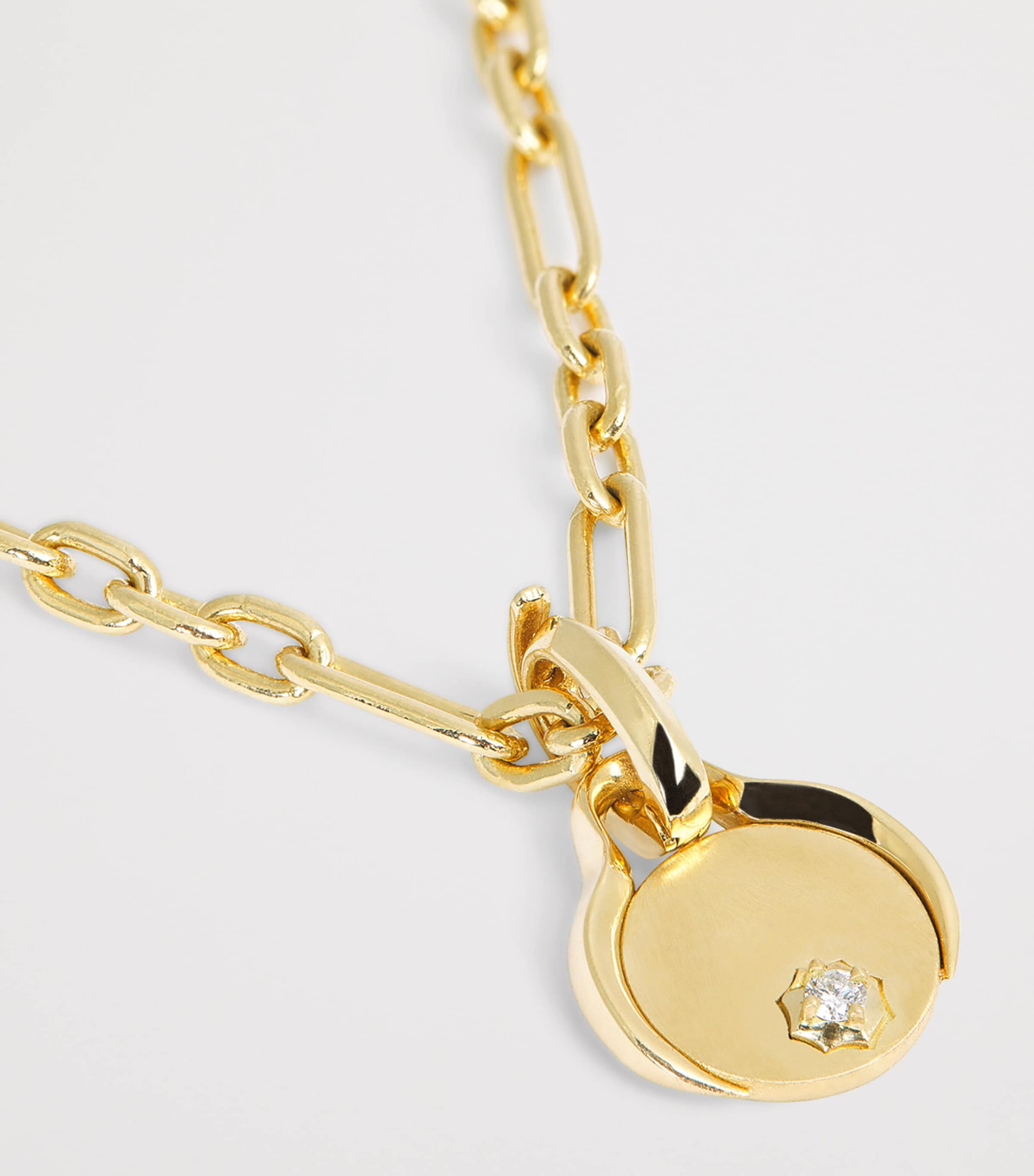 Mini Yellow Gold and Diamond Diana Charm YELLOW GOLD Image 5