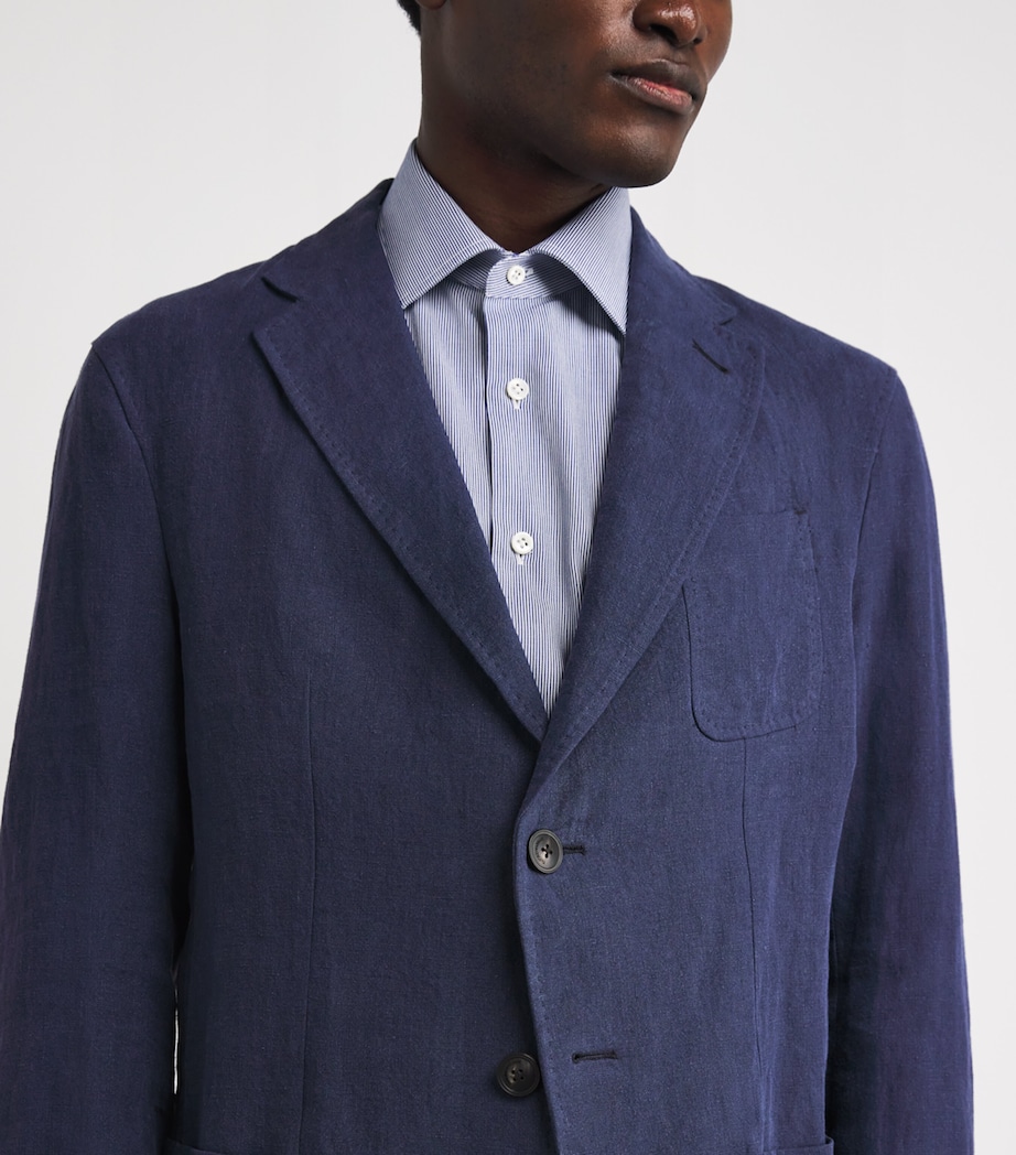 Linen Single-Breasted Blazer 920 Image 6