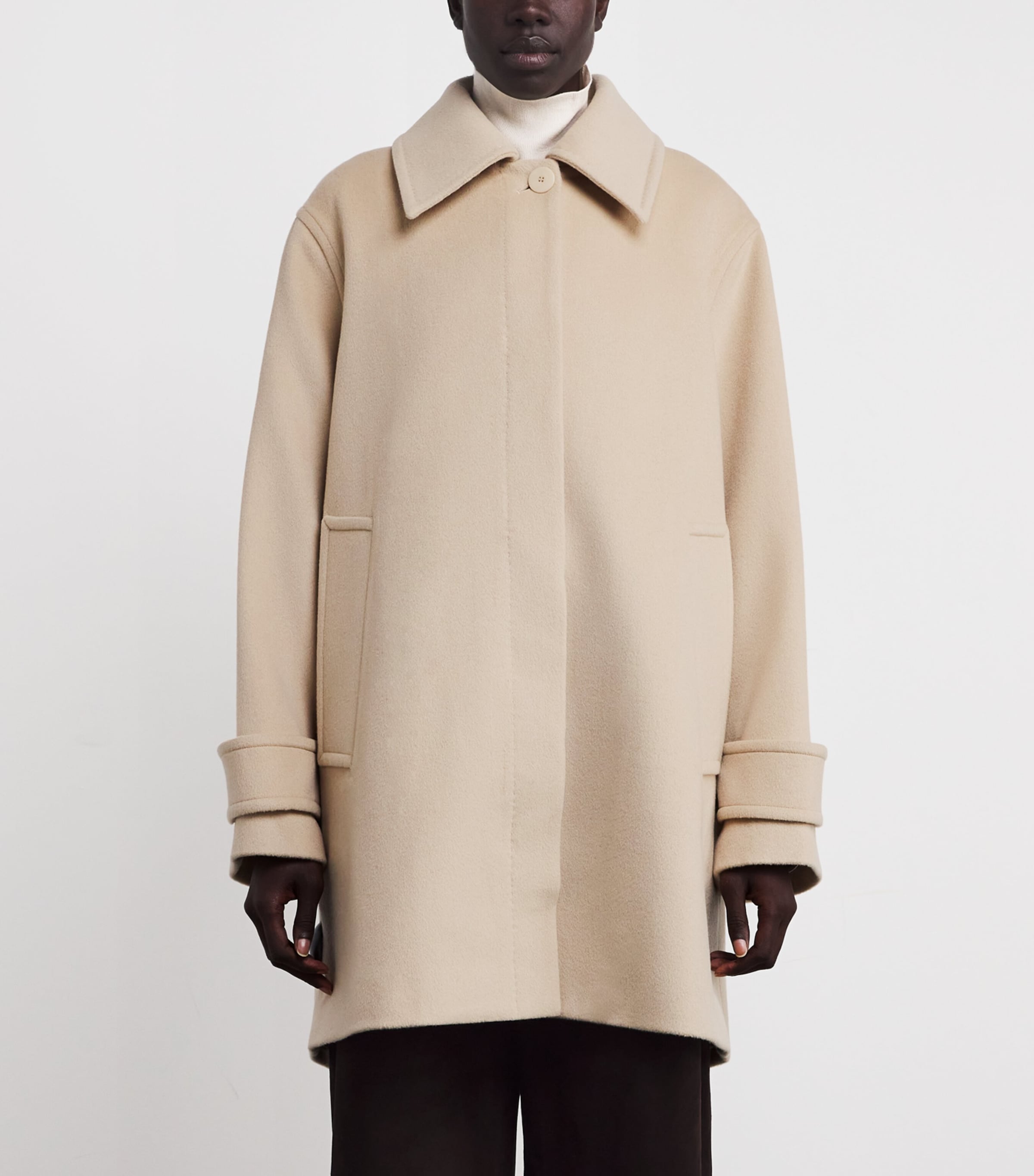 Wool-Cashmere Loti Coat AFFOGATO Image 3