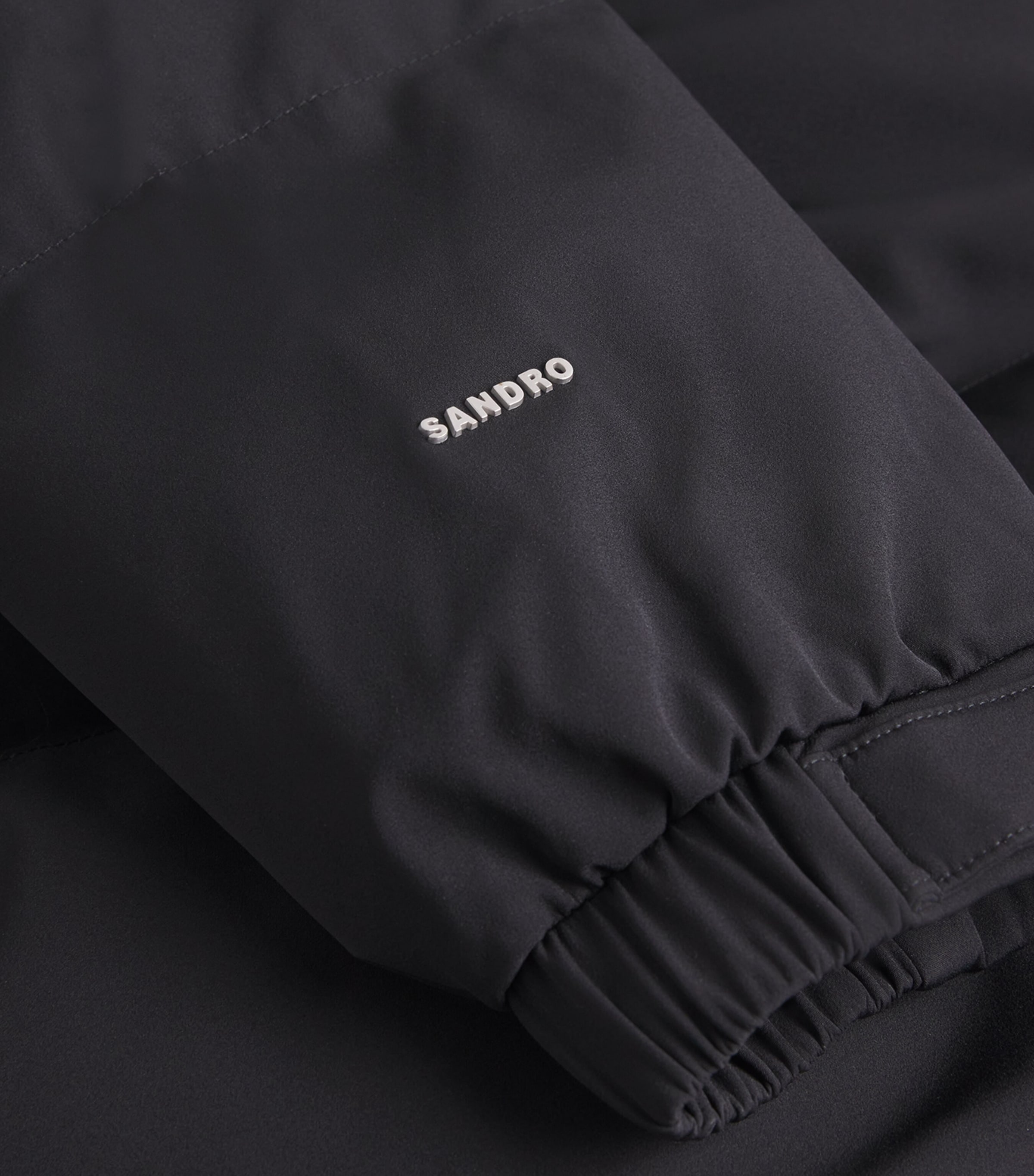 Sandro Paris Mens Down Puffer Jacket Carbon Black Image 6