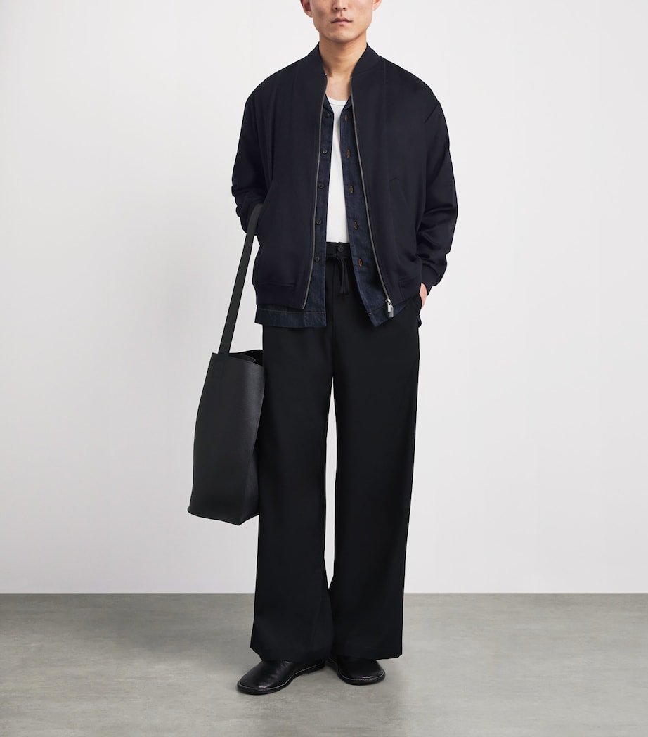 Cashmere Bomber Jacket 170NAVY Image 2