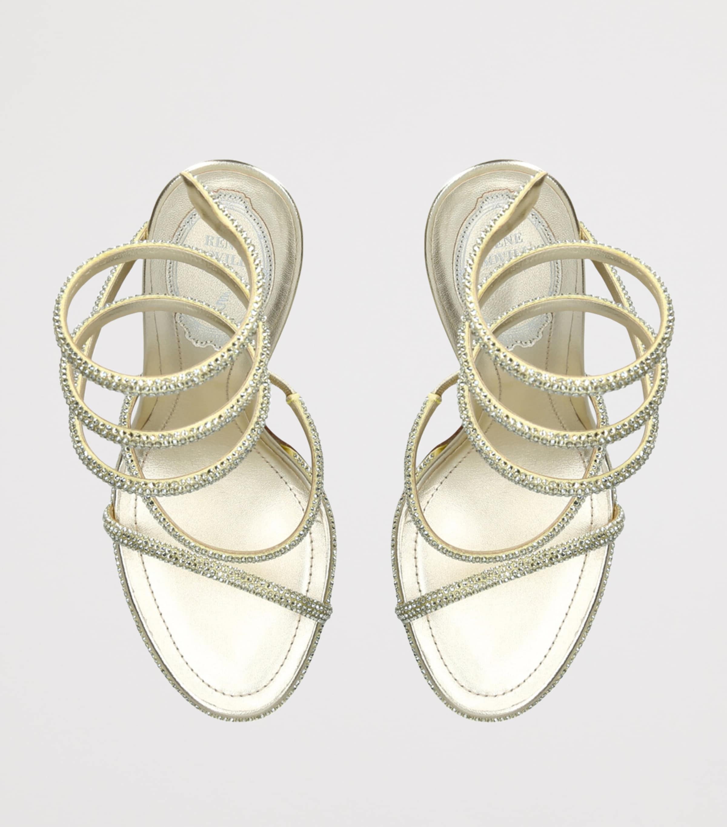 Embellished Cleo Heeled Sandals 105 YELLOW Image 4