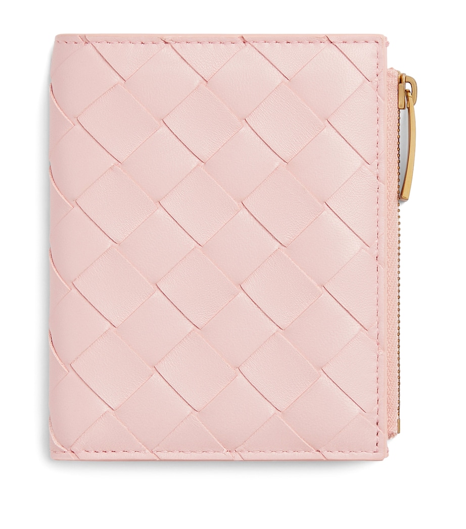 Bottega Veneta Small Leather Intrecciato Bifold Wallet Image 1