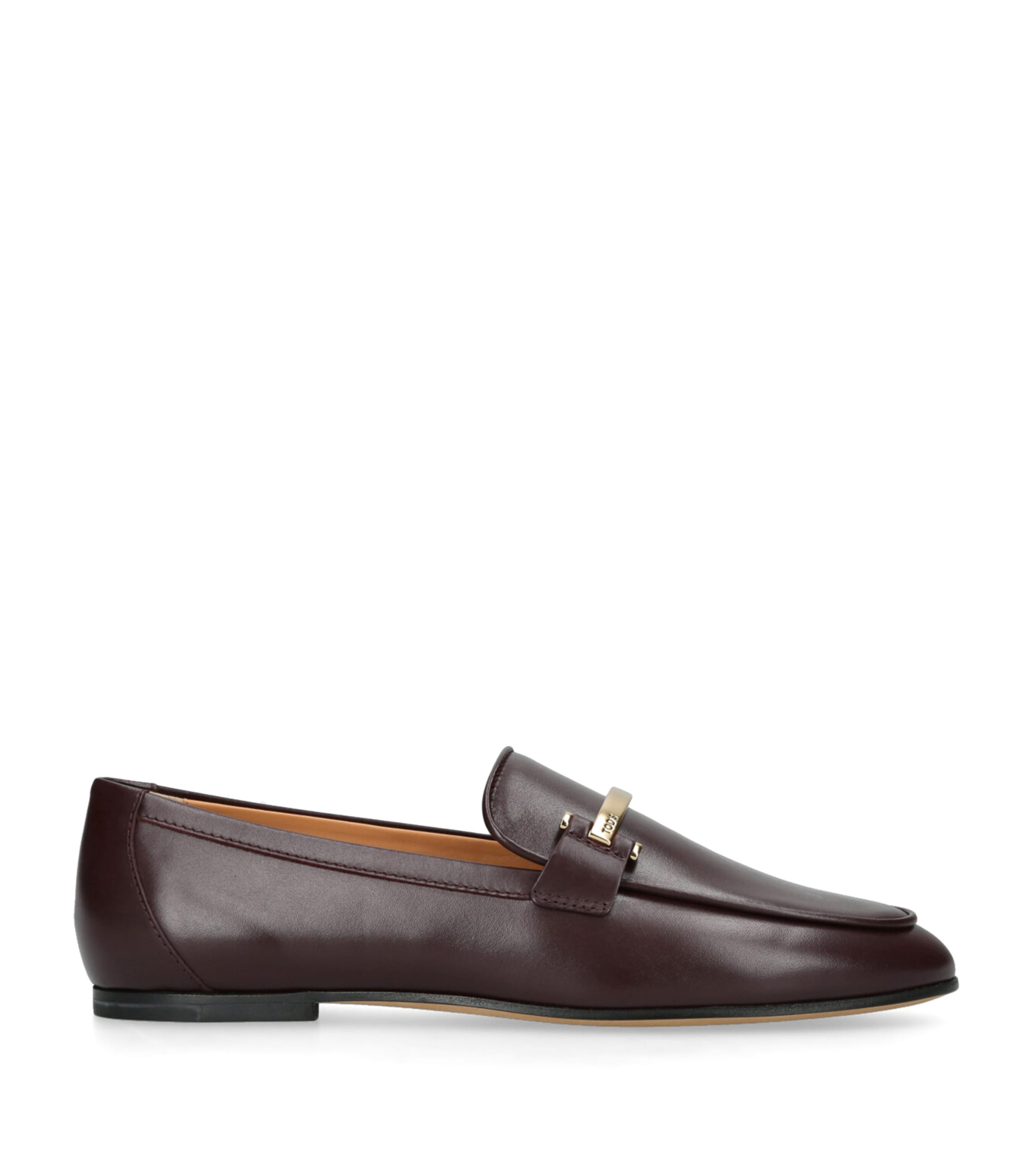 Tod's Mocassino In Pelle Con Barra Metallica In Brown