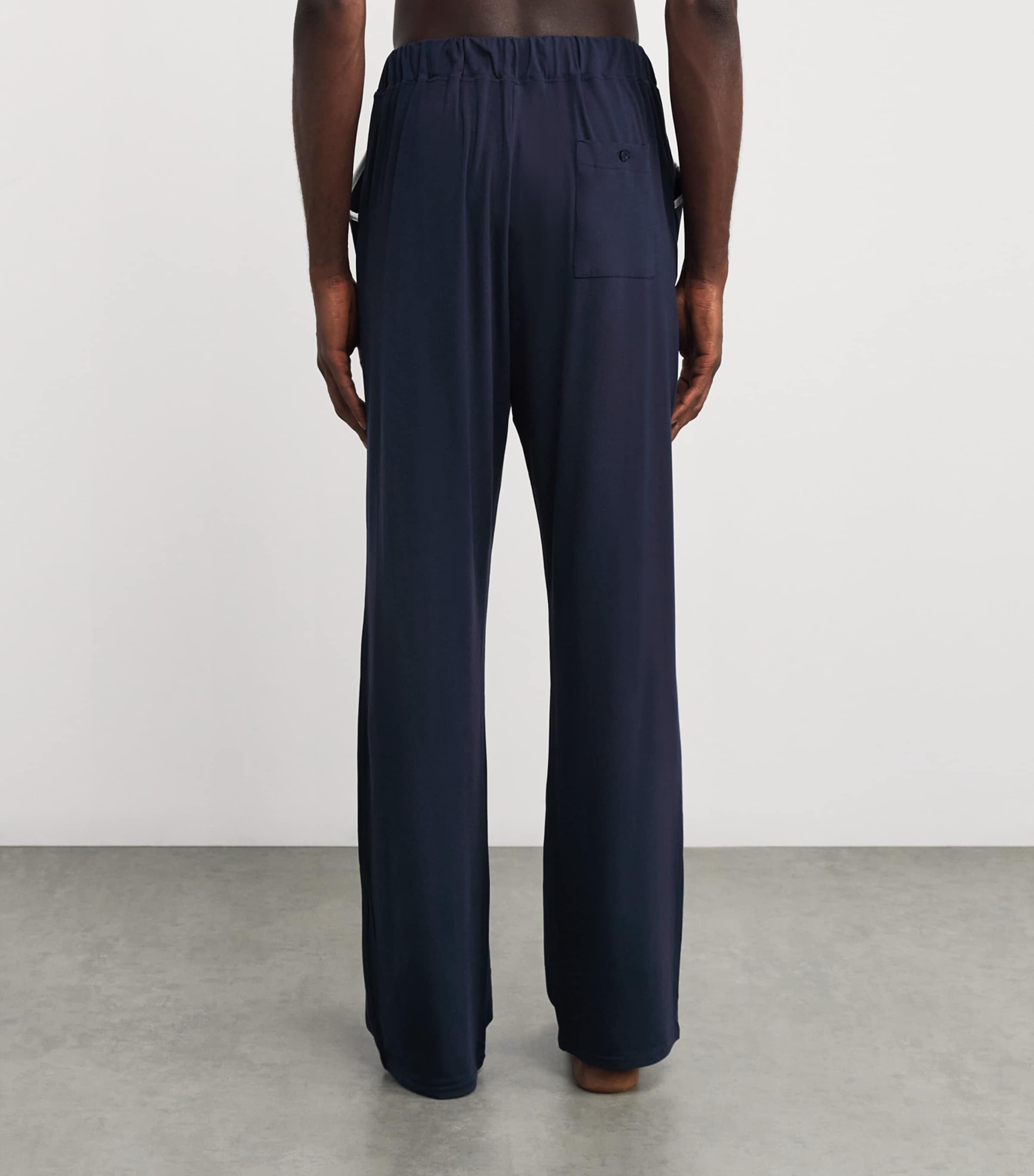 Contrast-Trim Drawstring Sweatpants NVYC-NAVY/ CLUNCH Image 4