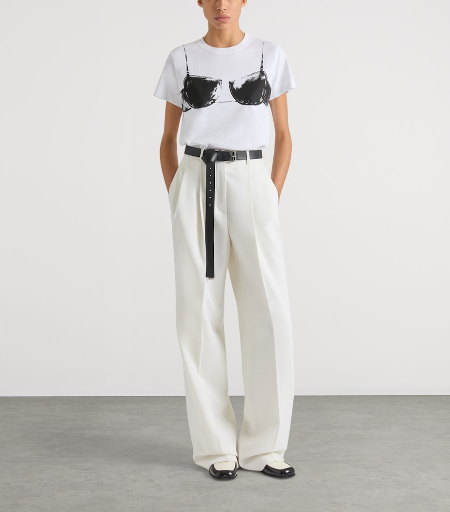Givenchy Womens Cotton Bra Print T-Shirt White/black Image 2