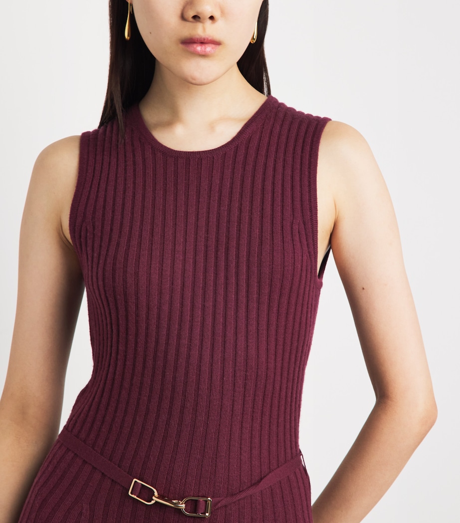 Gabriela Hearst Womens Merino Wool-Cashmere Meier Knit Dress Bdx Bordeaux Image 5