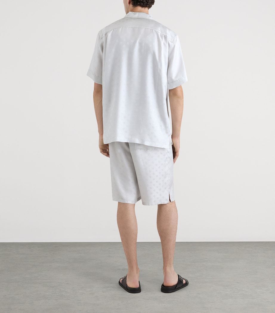 Wool Logo Short-Sleeve Shirt N4534-LIGHT GREY Image 3